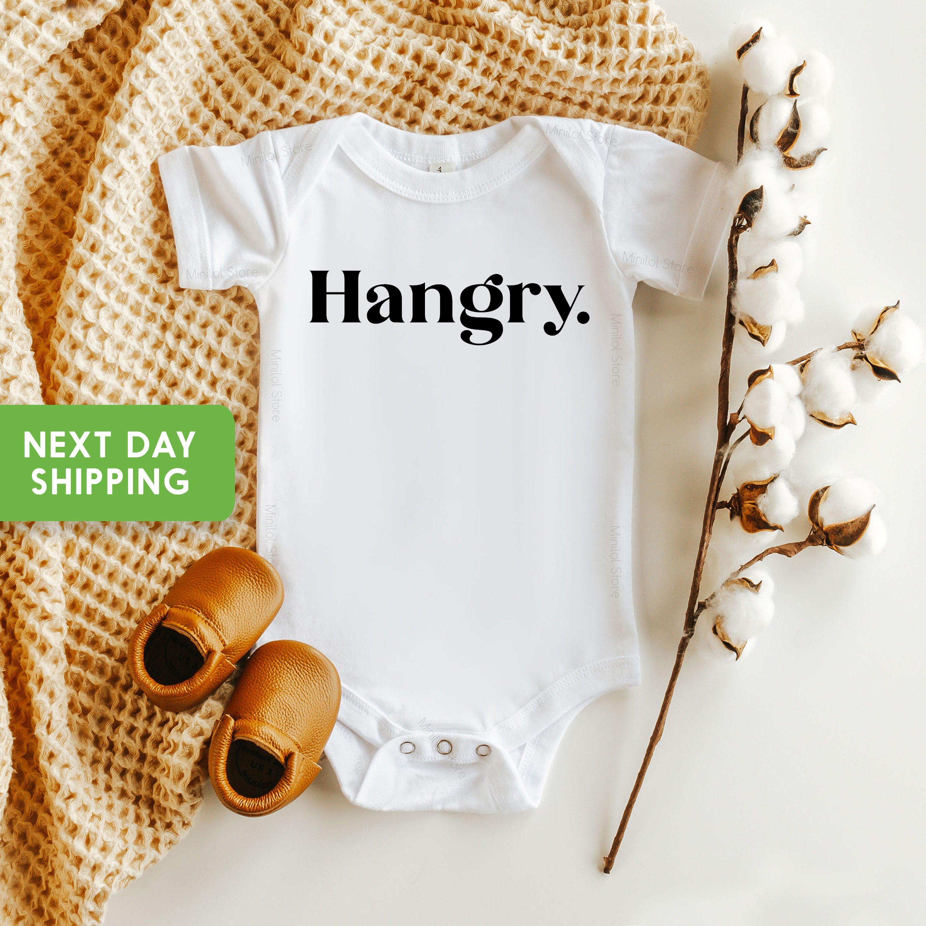 Hangry Baby Onesie® Funny Newborn Onesie® Cute Hipster Baby Onesie®