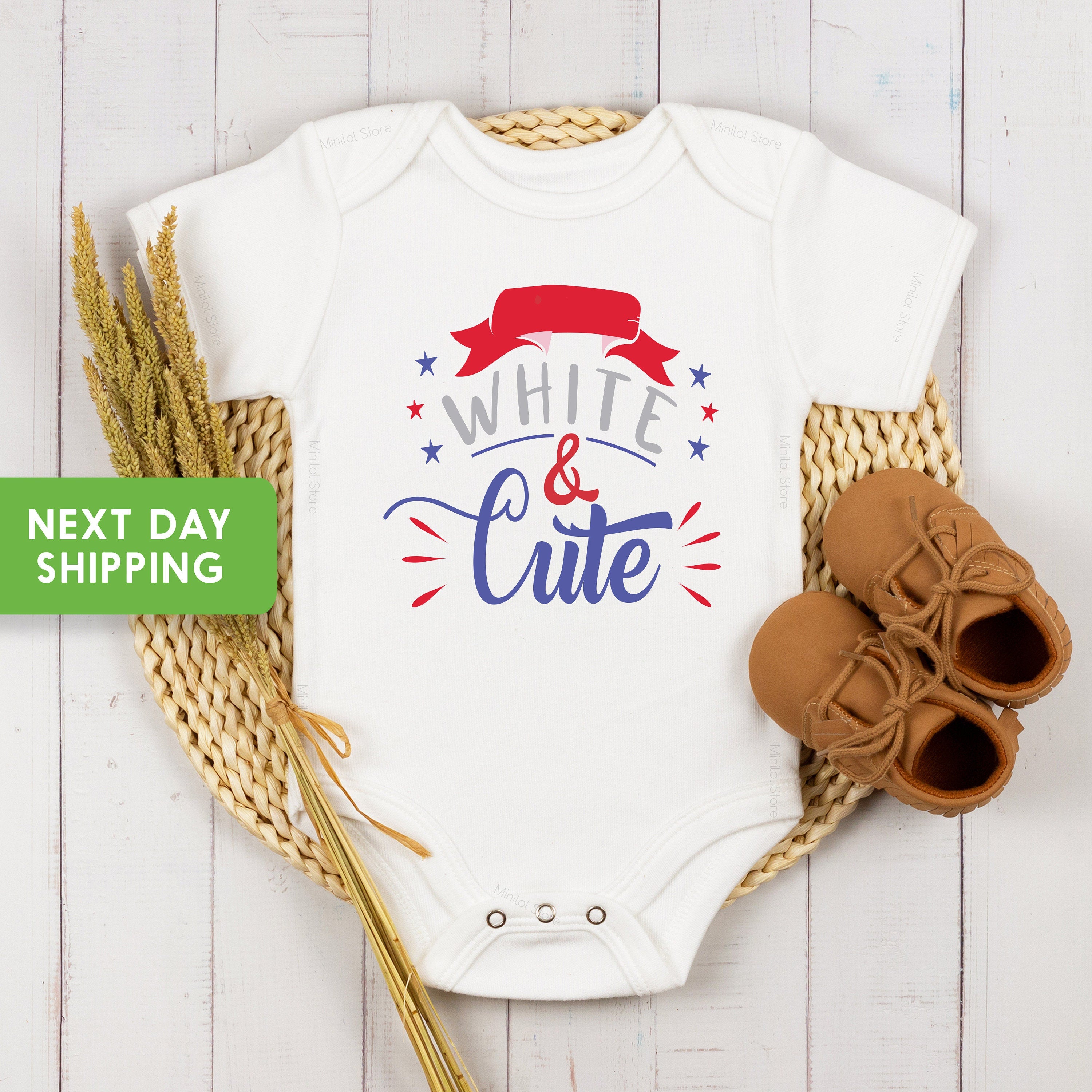 Fourth Of July Onesie®, Red, White And Cute Onesie®, Girls 4th Of July Onesie®