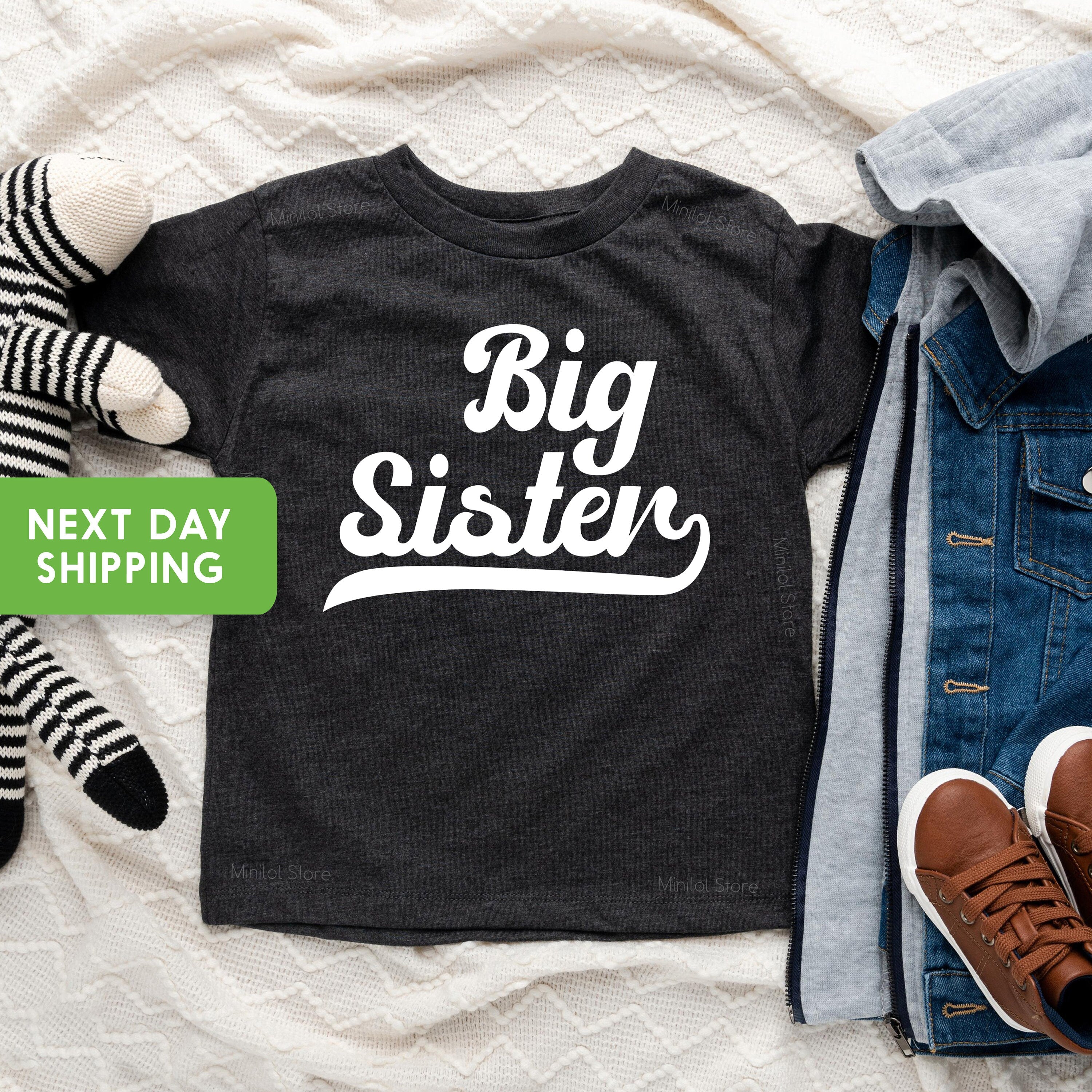 Big Sister Toddler Shirt, Retro Big Sister Shirt, Vintage Big Sister Shirt