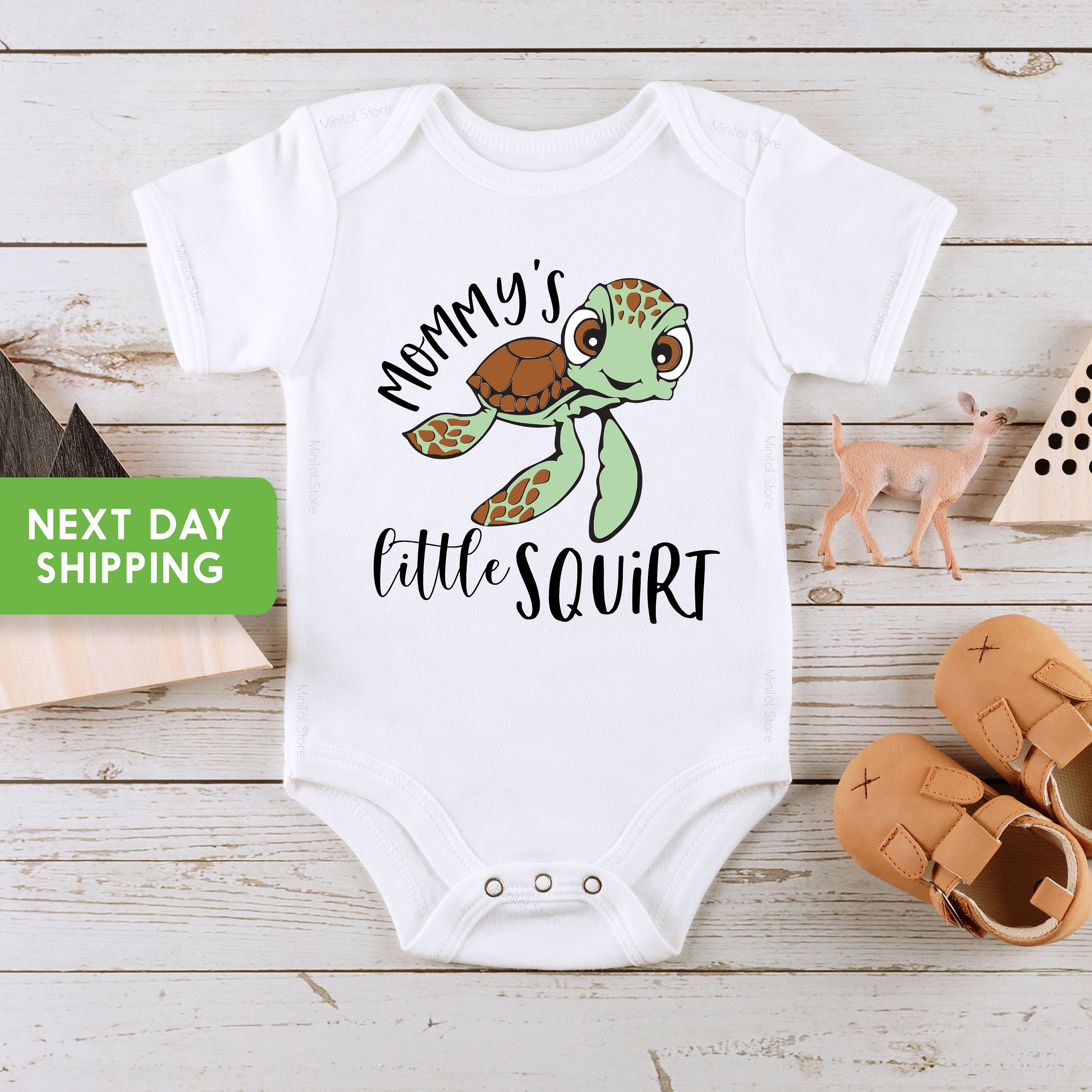 Mommy Baby Onesie®, Pregnancy Reveal Onesie®, I Love My Mommy, Turtle Bodysuit® , Little Squirt Shirt, Mom Onesie®, Mothers Day Gift