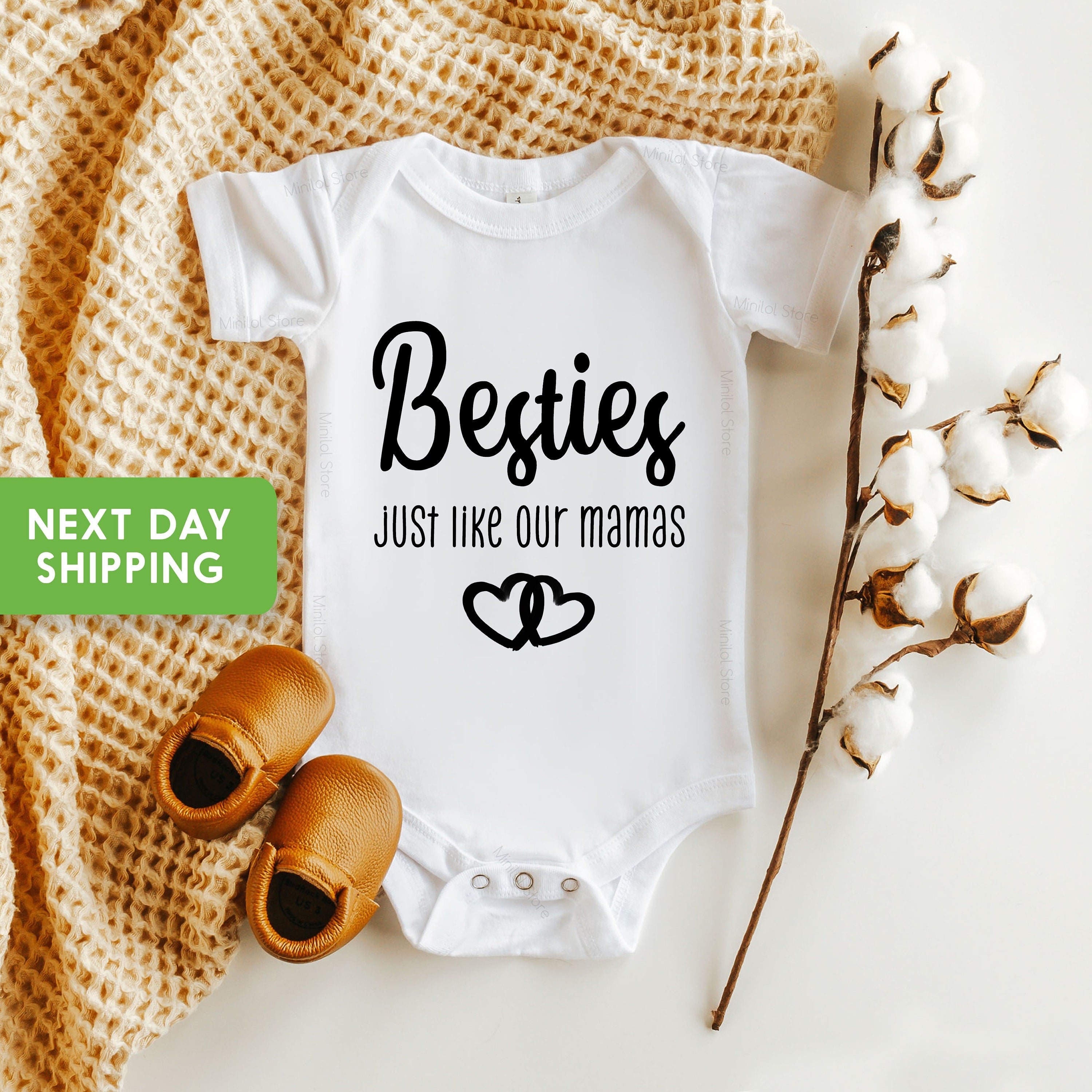 Besties Just Like Our Mama's Baby Onesie®, Toddler Best Friend Shirt, Babby Buddy Onesie®, Baby Besties Bodysuit, Mother's Day Gift