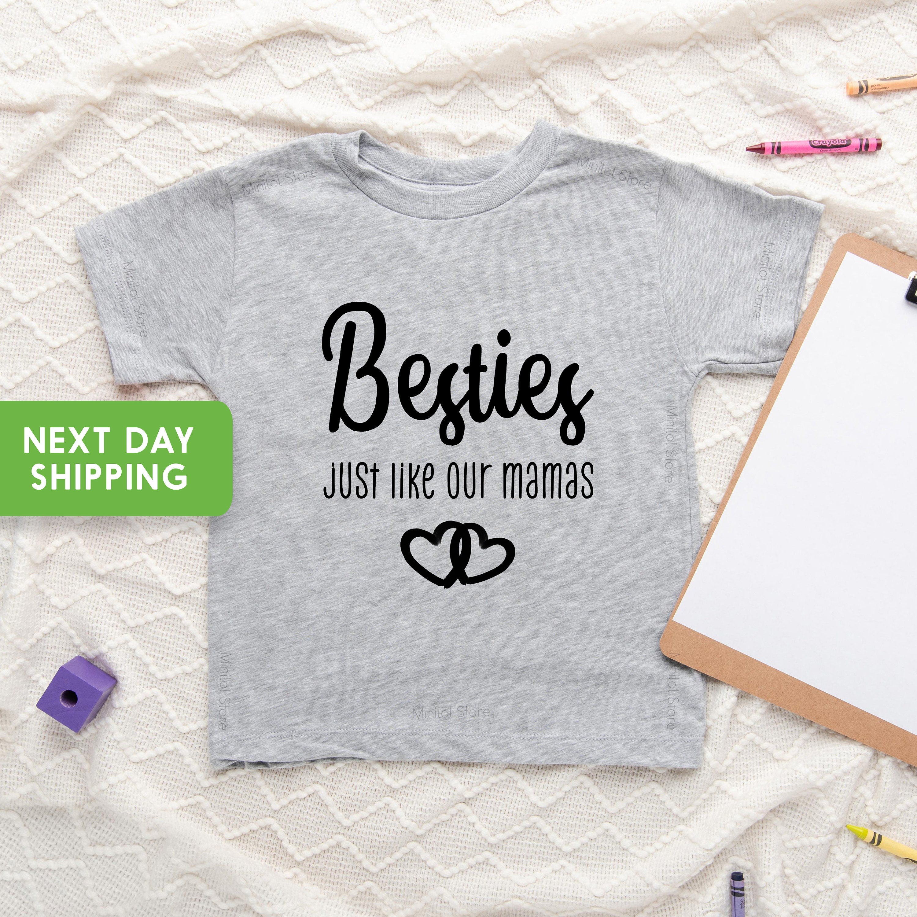 Besties Just Like Our Mama's Baby Onesie®, Toddler Best Friend Shirt, Babby Buddy Onesie®, Baby Besties Bodysuit, Mother's Day Gift