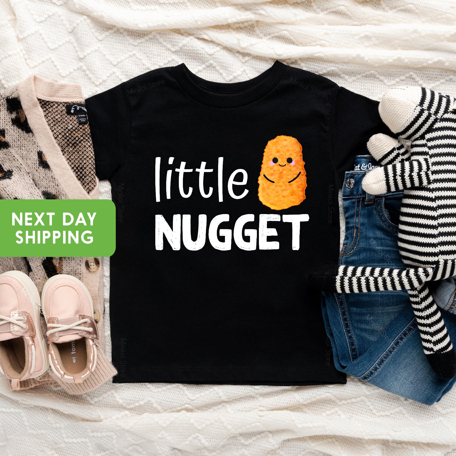 Little Nugget Shirt, Toddler Boy Girl Unisex Clothes, Food Kids Shirt, Cute Toddler Gift, Funny Kids Shirt