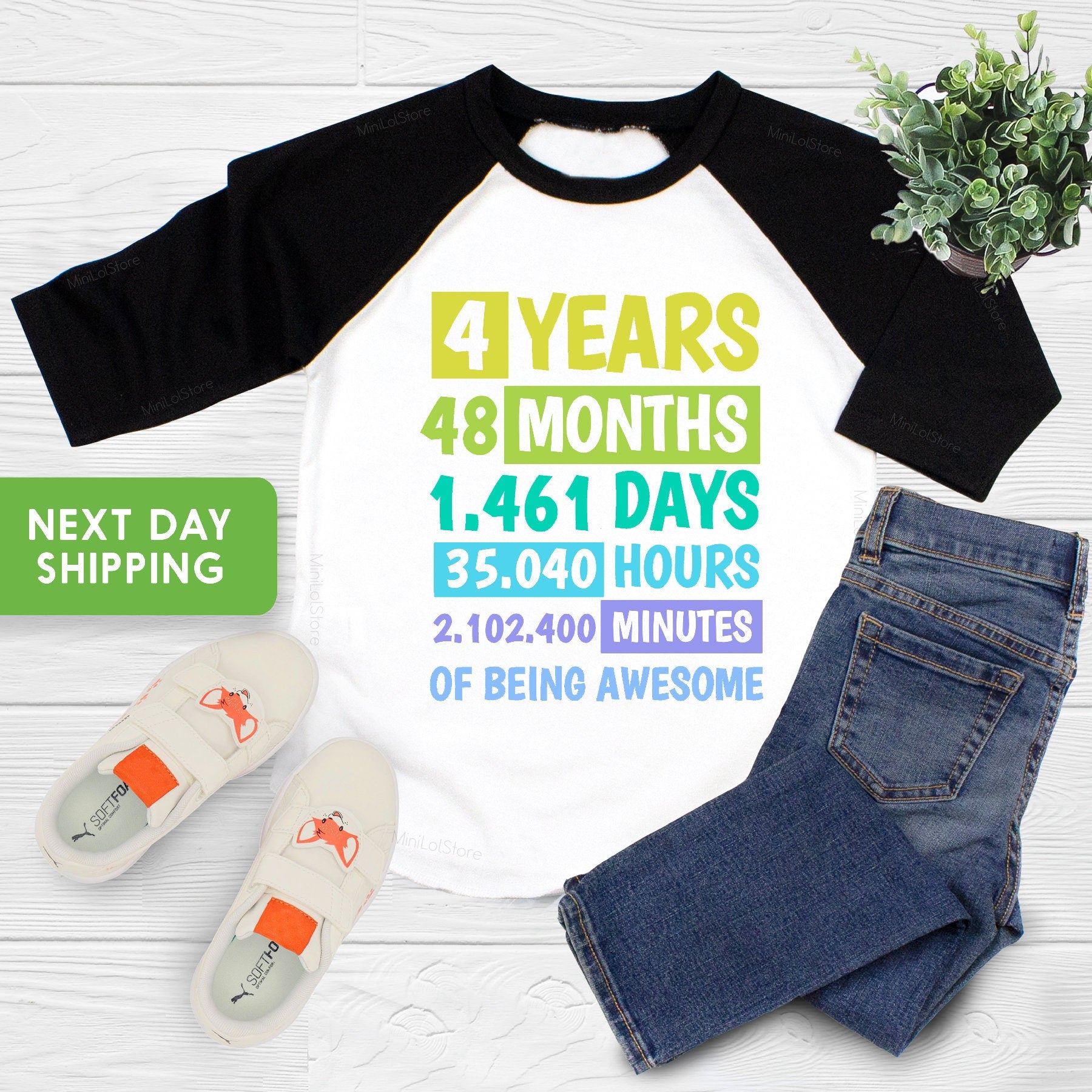 4th Birthday Shirt, Fourth Birthday Gift, 4 Years Of Being Awesome, Boys Birthday Shirt 4, For 4 Year Old Boy