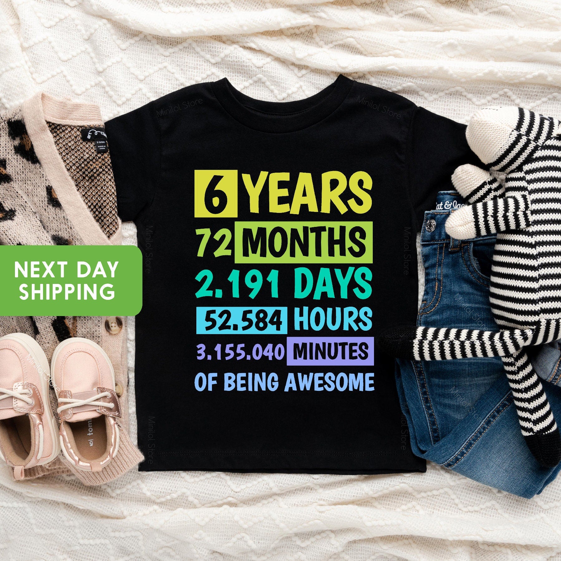 6th Birthday Shirt, Sixth Birthday Gift, 6 Years Of Being Awesome, Boys Birthday Shirt 6, For 6 Year Old Boy