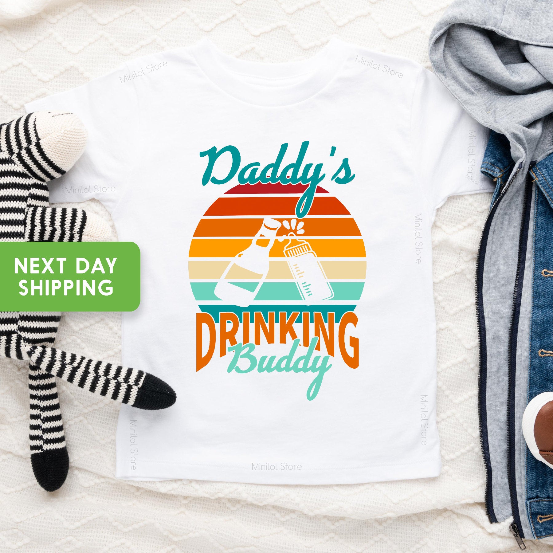 Funny Father's Day Onesie® Daddy's Drinking Buddy Onesie® Gift For Dad, Father's Day Gift