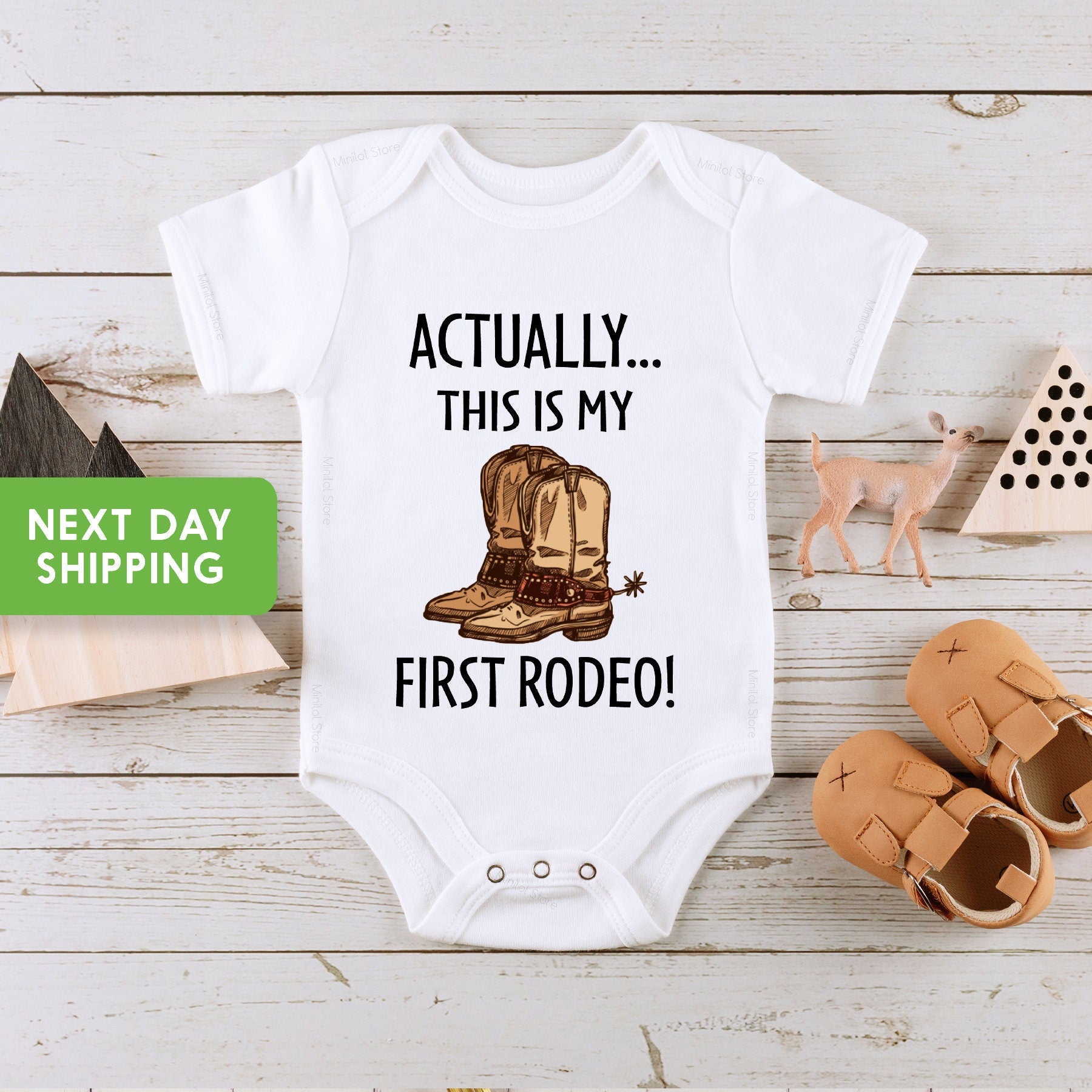 This Is My First Rodeo Onesie®, Cowboy Baby Onesie®, Baby Boy & Girl Clothes, Cute Baby Onesie®