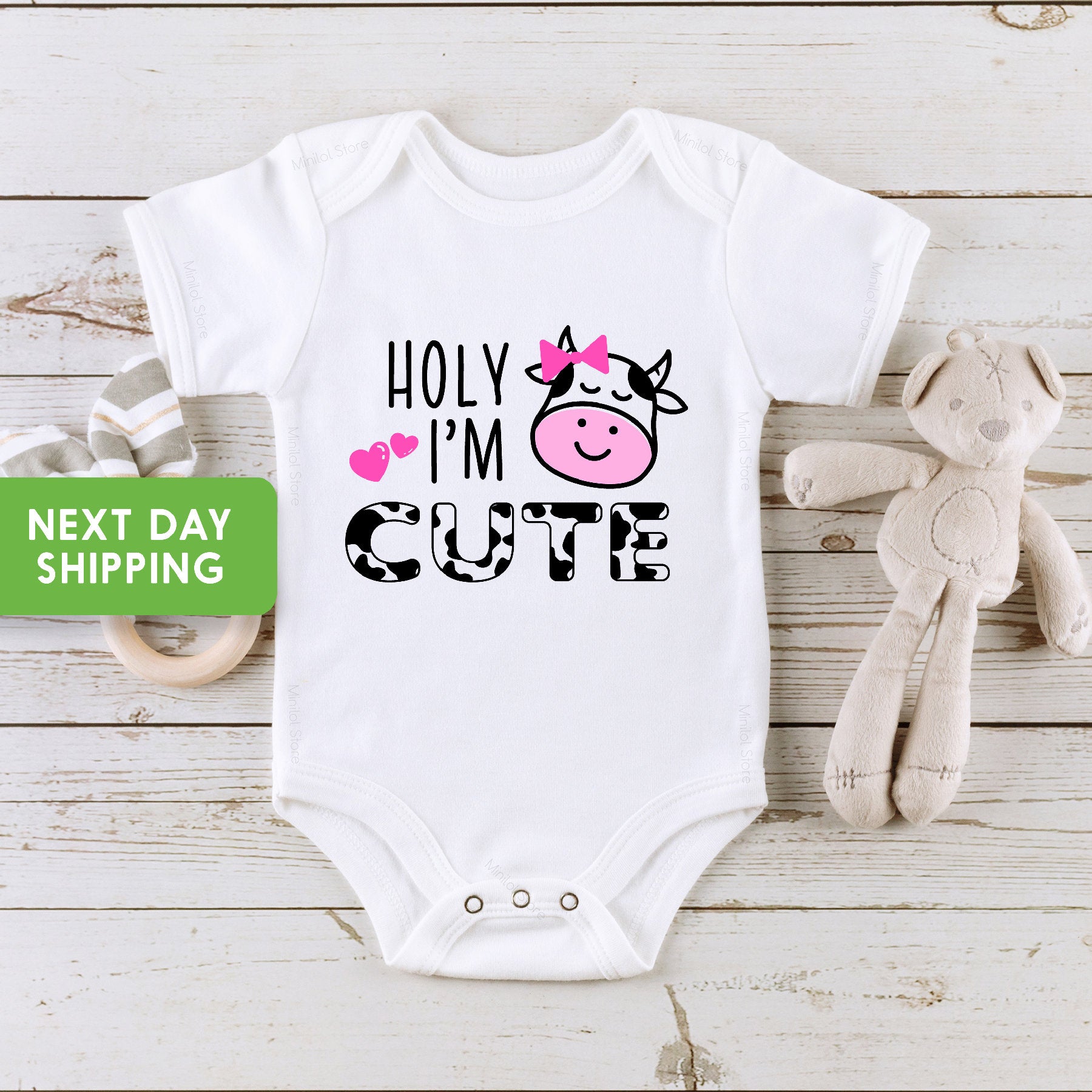 Cow Baby Onesie®, Holy Cow Baby Onesie®, Hipster Baby Onesie®, Funny Baby Onesie®, Cute Baby Onesie®