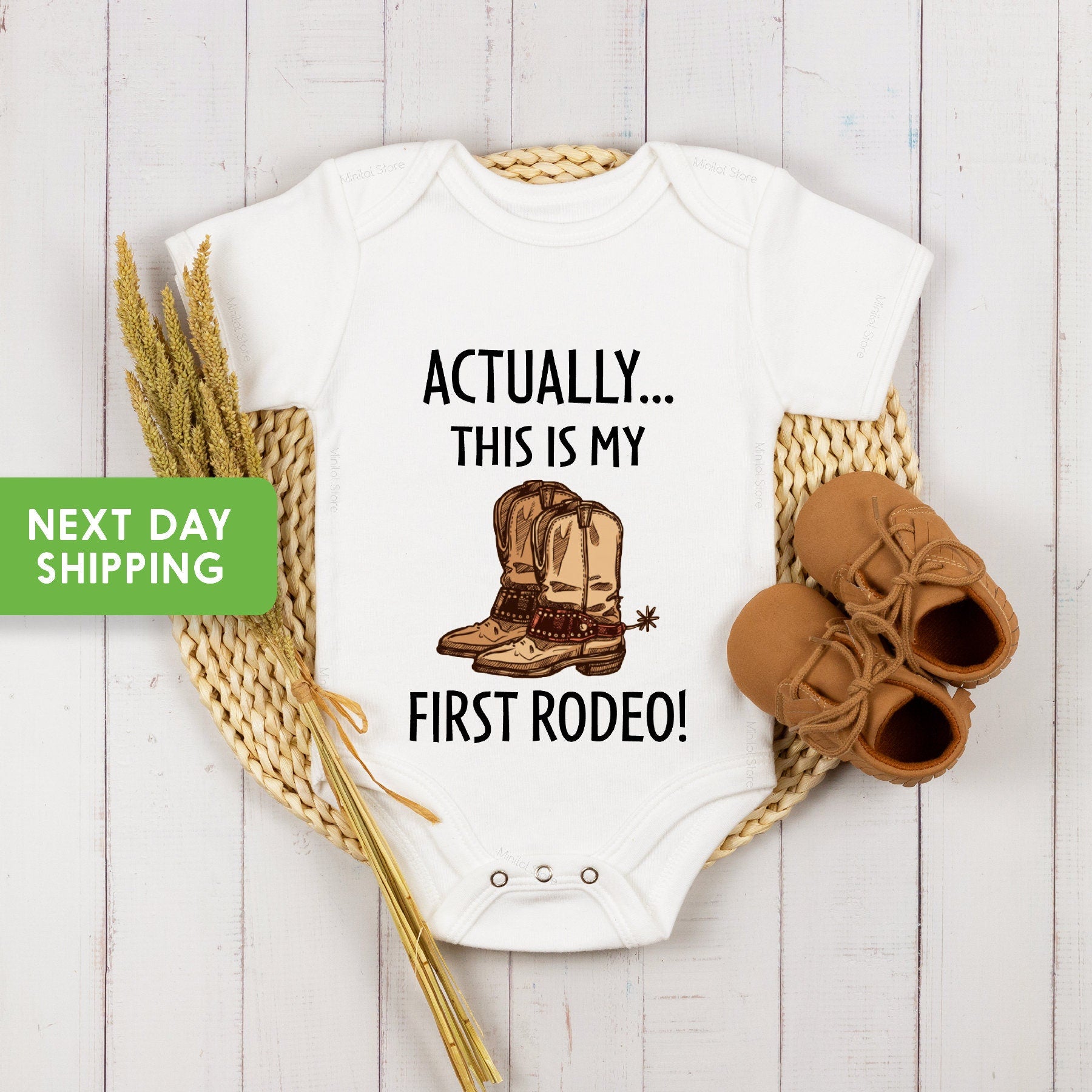 This Is My First Rodeo Onesie®, Cowboy Baby Onesie®, Baby Boy & Girl Clothes, Cute Baby Onesie®