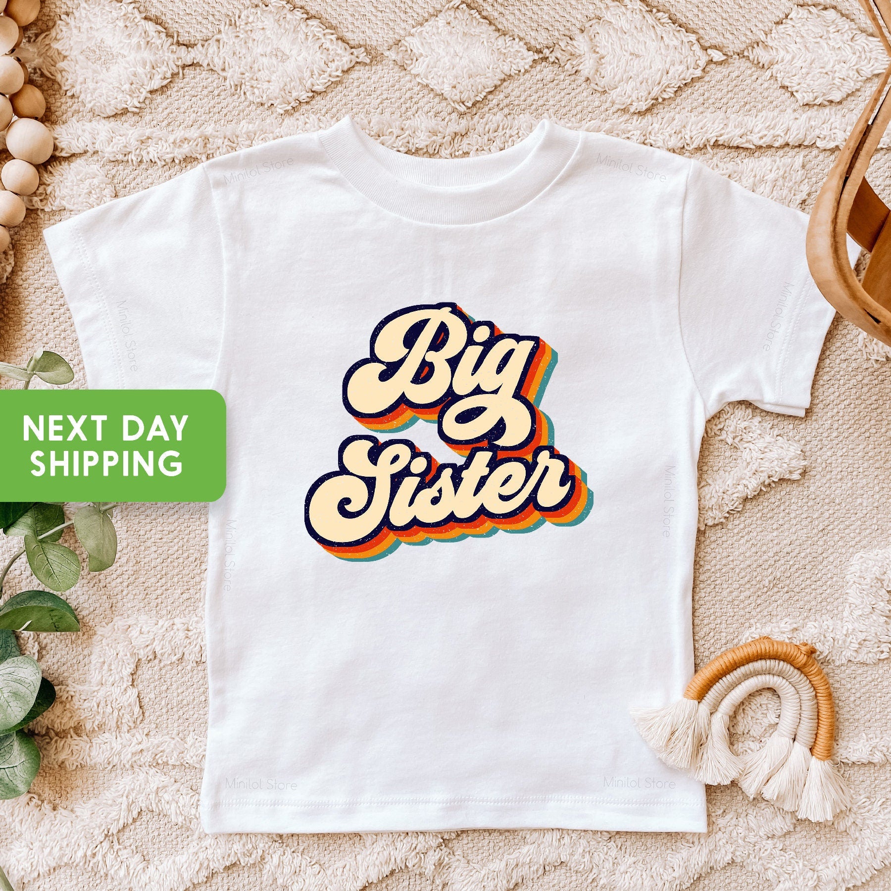 Vintage Big Sister Shirt, Retro Big Sister Kids Tee, Big Sister Toddler Shirt, Vintage Big Sister Gift