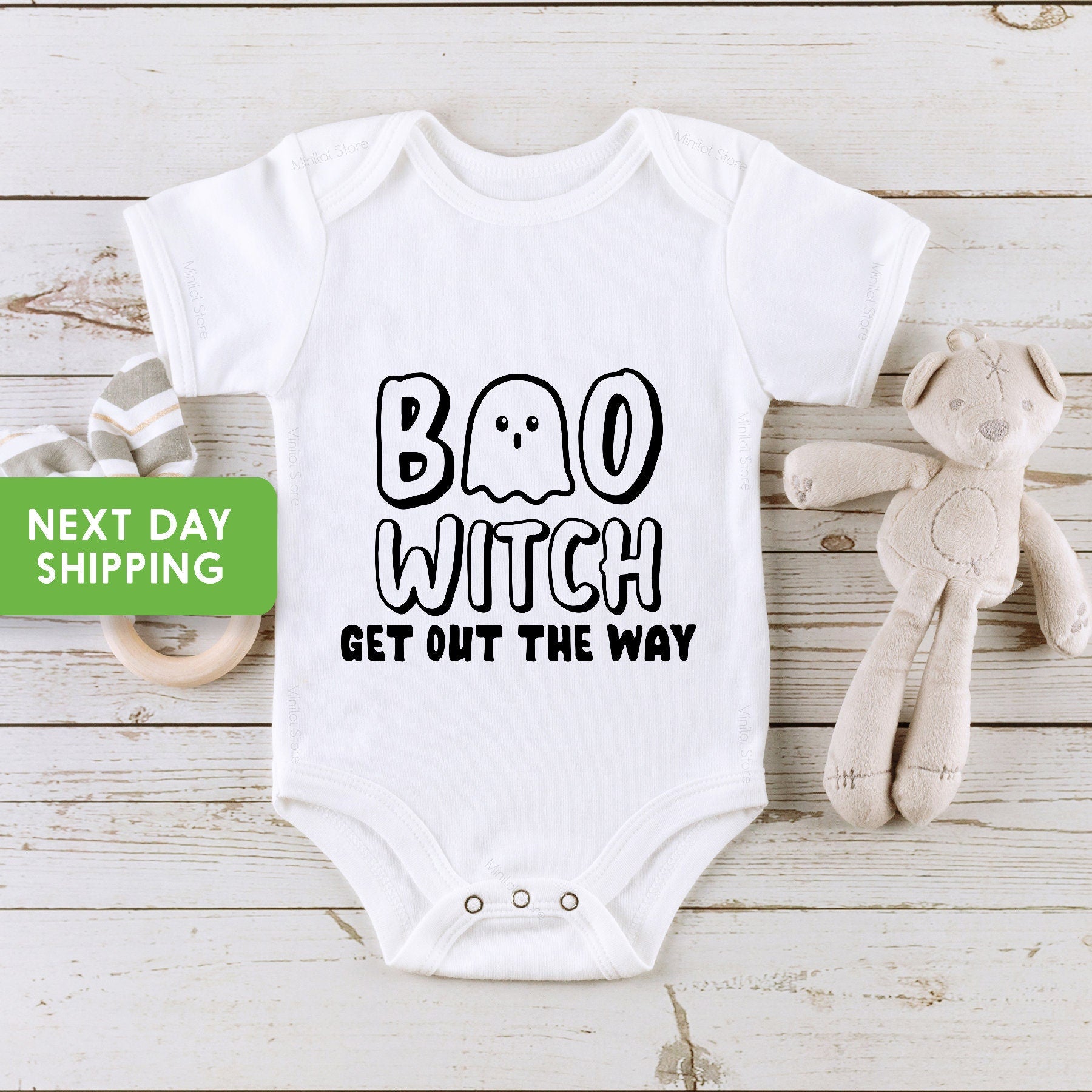 Boo Witch Get Out The Way Onesie®, Funny Halloween Onesie®Rap Onesie® for Baby, Halloween Onesie®, Halloween Baby Gift