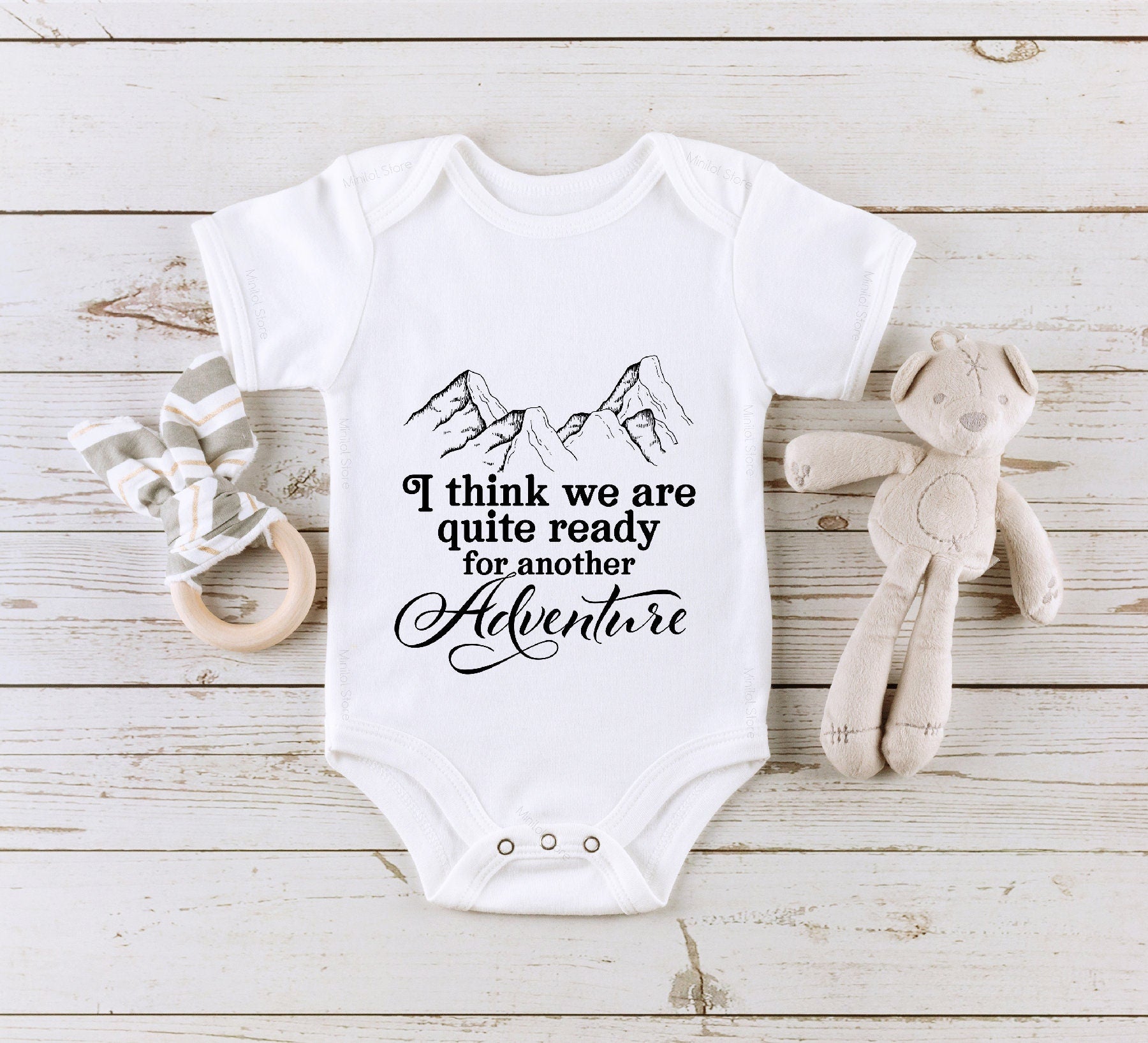 Pregnancy Announcement Onesie®, I Think We Are Quite Ready For Another Adventure Onesie®, Cute Bilbo Baggins Quote Bodysuit