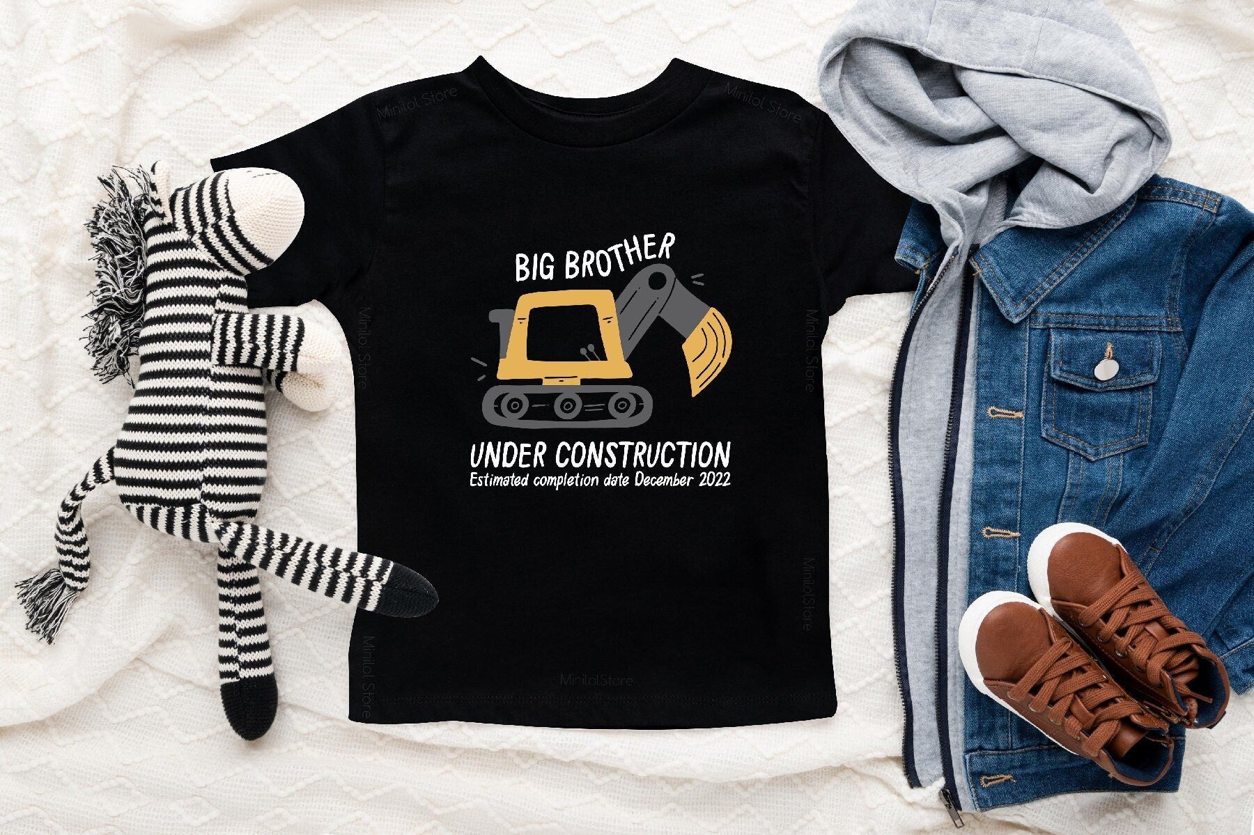 Big Brother Under Construction Shirt, Pregnancy Announcement Kids Shirt, Big Brother Digger Shirt, Big Brother Tshirt