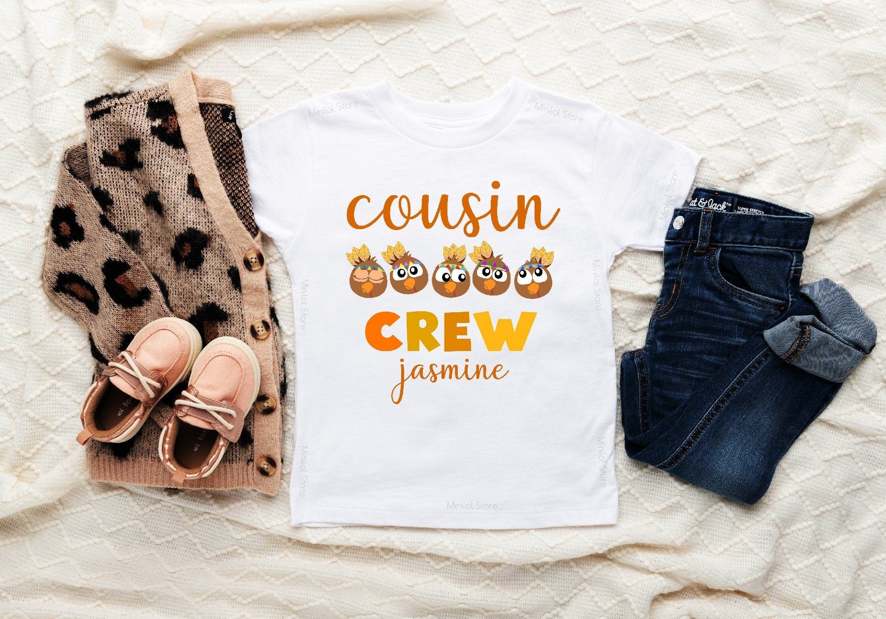 Personalized Cousin Crew Turkey Shirt, Cousin Crew Shirt, Fall Thanksgiving Outfit, Custom Personalized Thanksgiving Shirt