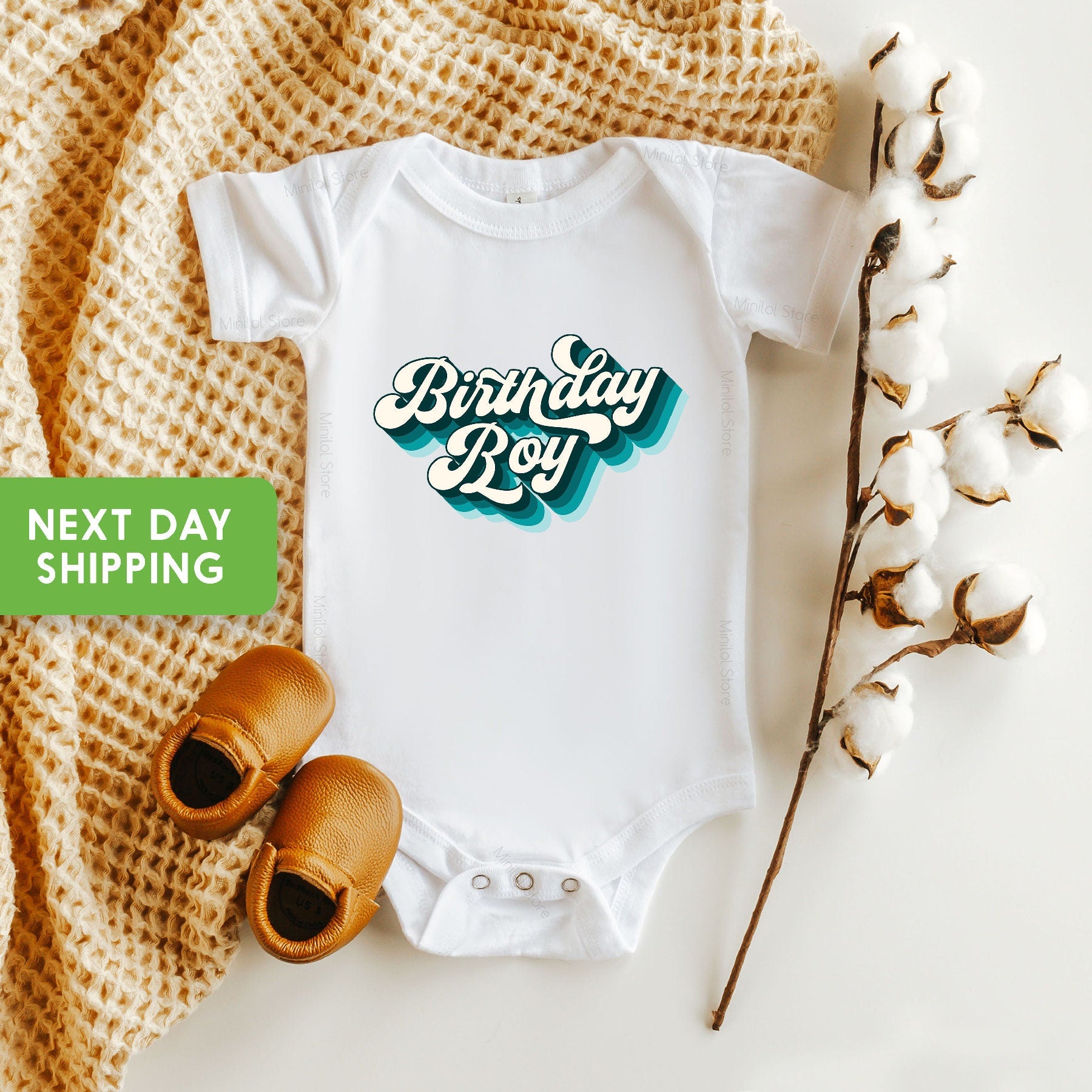 Retro Birthday Onesie®, The Birthday Boy Onesie®, Boy Birthday Bodysuit, Retro Birthday Boy Onesie®