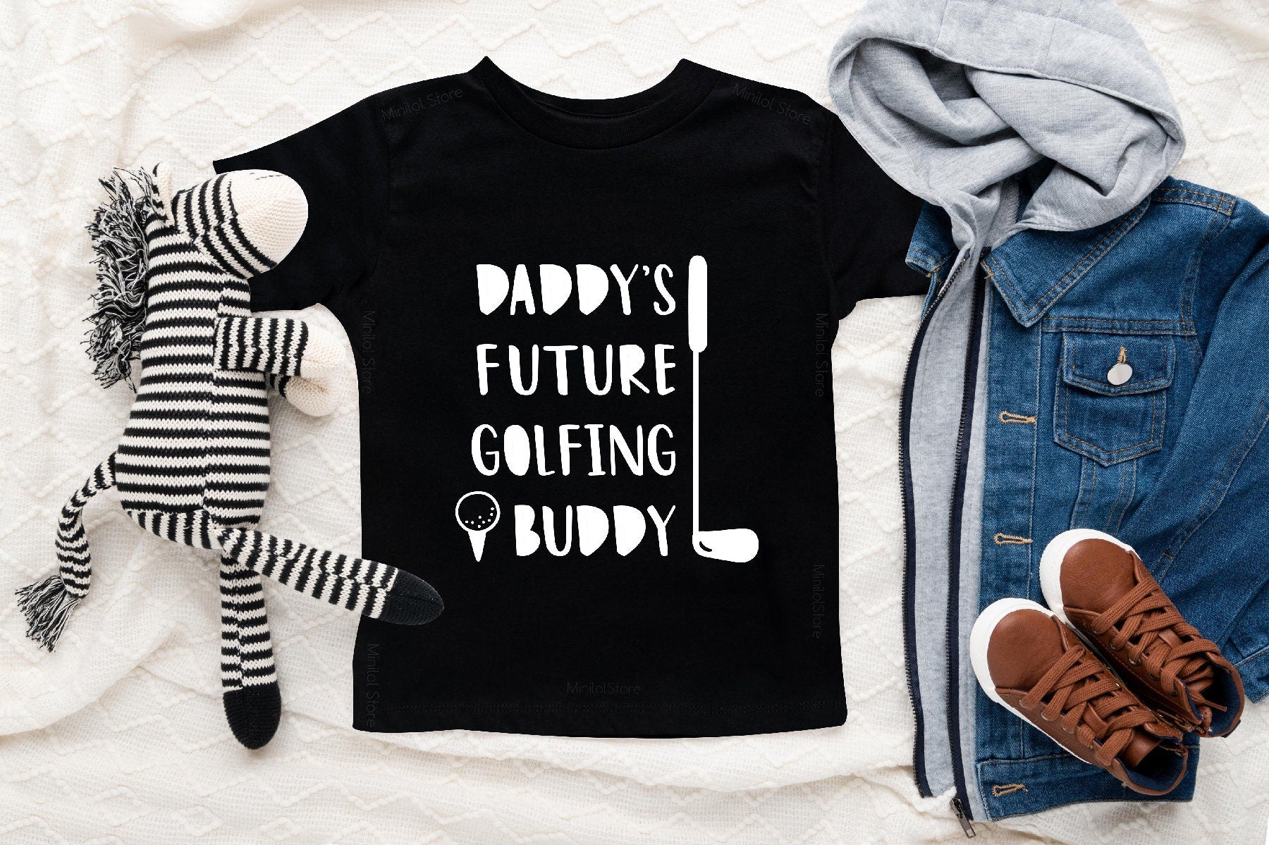 Daddy's Future Golfing Buddy Toddler Shirt, Golfing Buddy Kids Shirt, Cute Toddler Gift, Kids Outfit