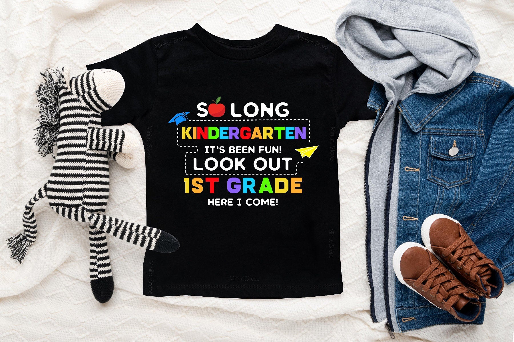 So Long Kindergarten Graduation, School Shirt, 1st Grade Here I Come, Graduation Kindergarten Tee, Kindergarten Shirt, Back To School Shirt