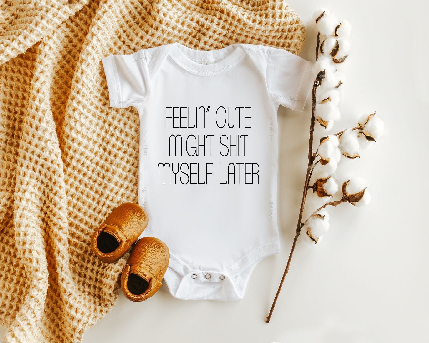 Cute Onesie®, Funny Baby Onesie®, Feelin' Cute Might Shit Myself Later Baby Onesie®, Funny Poop Baby Bodysuit, New Mom Baby Shower Gift