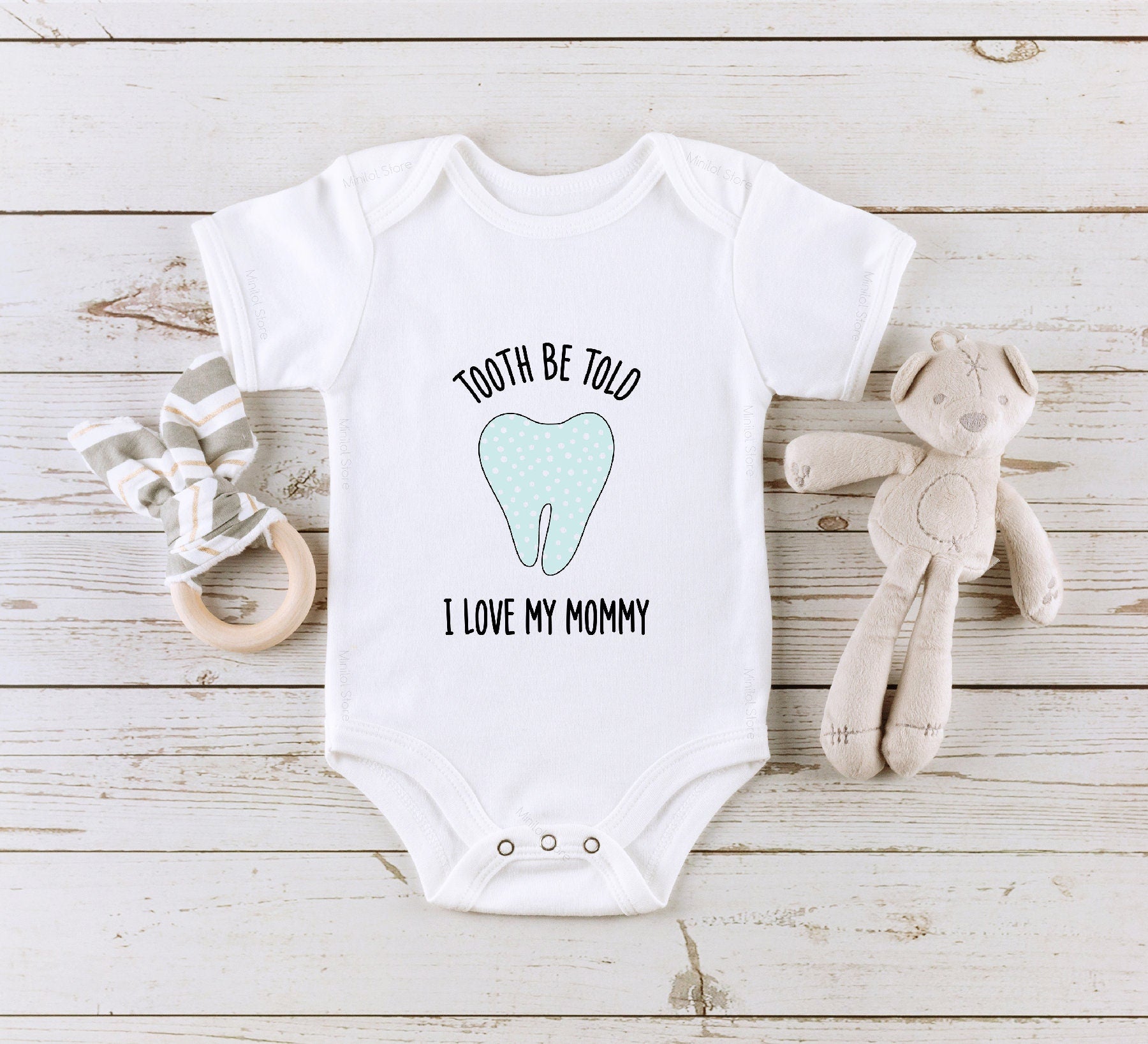 Tooth Be Told Onesie®, Dentist Onesie®,  Funny Baby Onesie®, Dental Hygienist Baby Gift, Orthodontist Baby Gift, I Love My Mommy Kids Shirt