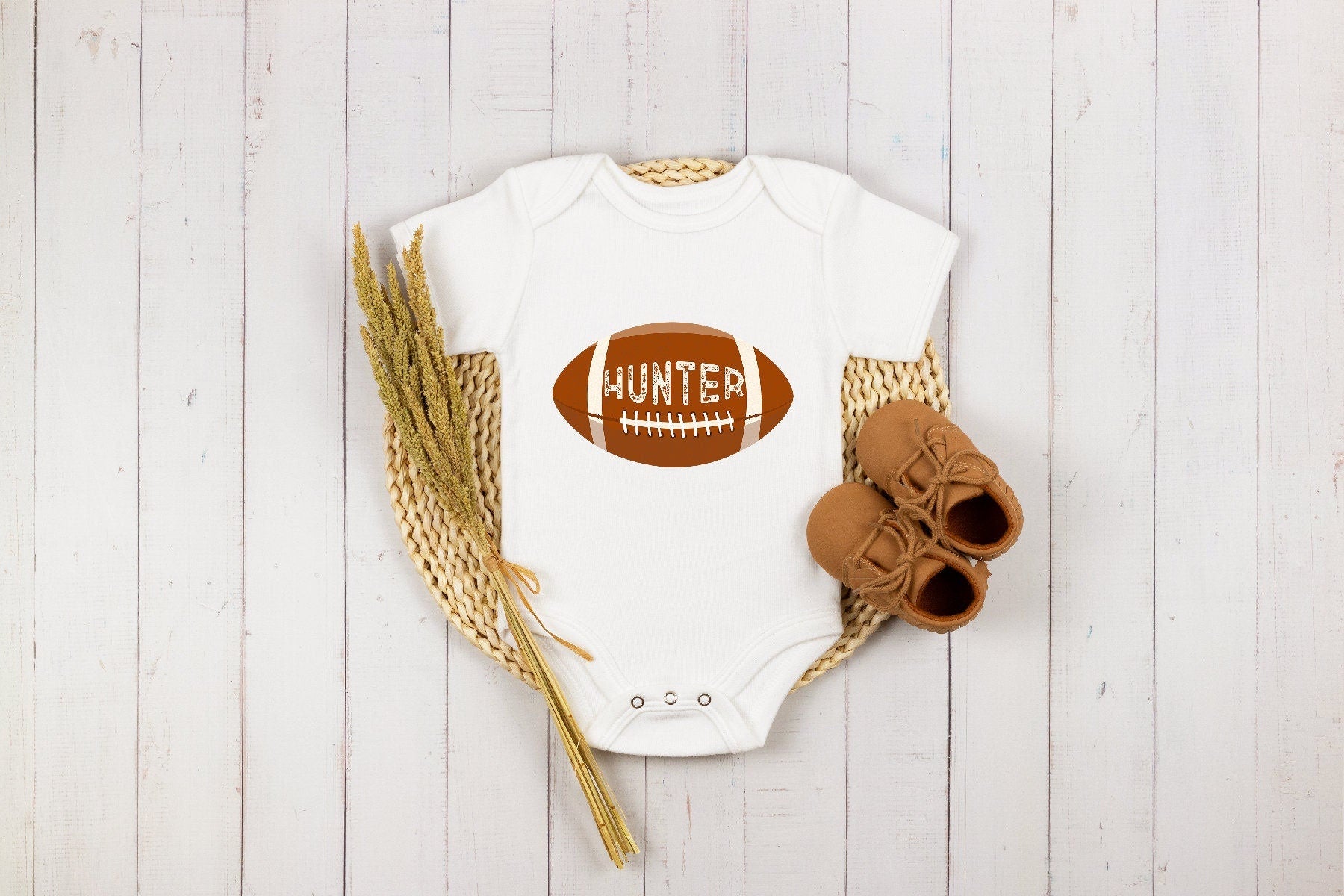 Personalized Football Baby Onesie®, Custom Football Baby Onesie®, Football Name Baby Onesie®, Personalized Football Kids Shirt