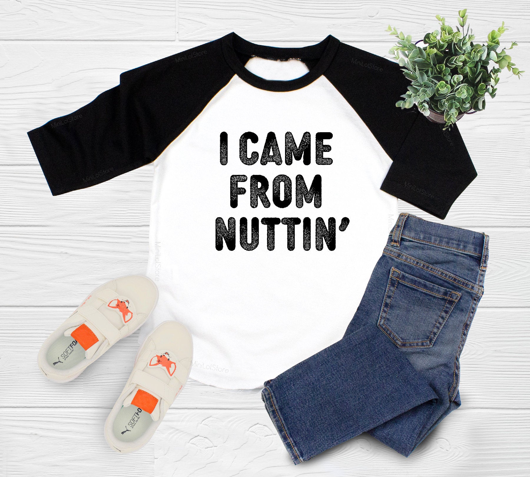 I Came From Nuttin' Baby Onesie®, Inappropriate Baby Onesie®, Funny Baby Onesie®, Funny Kids Shirt, Baby Shower Gift