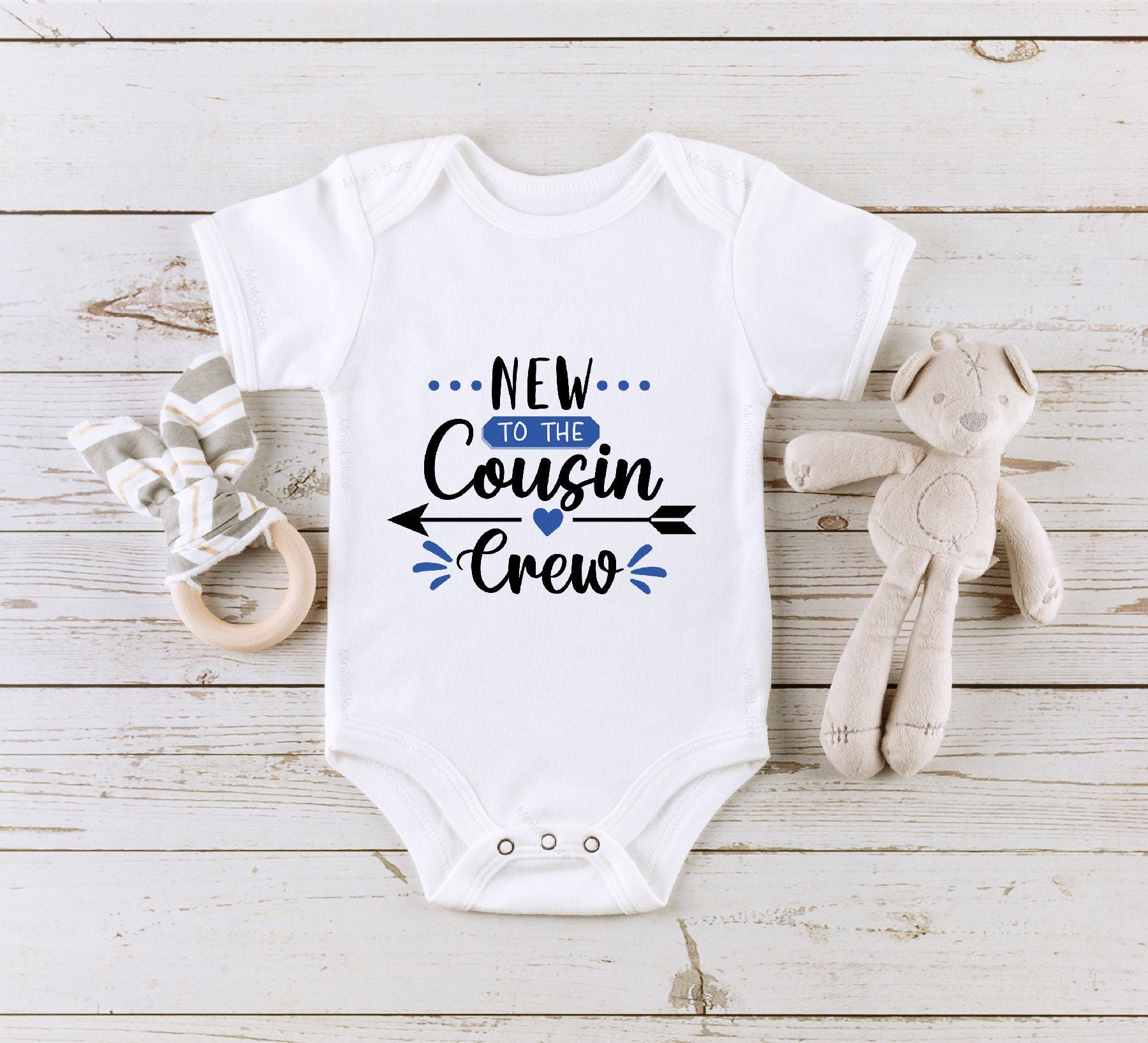 New To The Cousin Crew Onesie®, Cousin Crew Baby Boy Onesie® , Cute Cousin Baby Onesie®, Cousin Crew Onesie®, Cousin Announcement