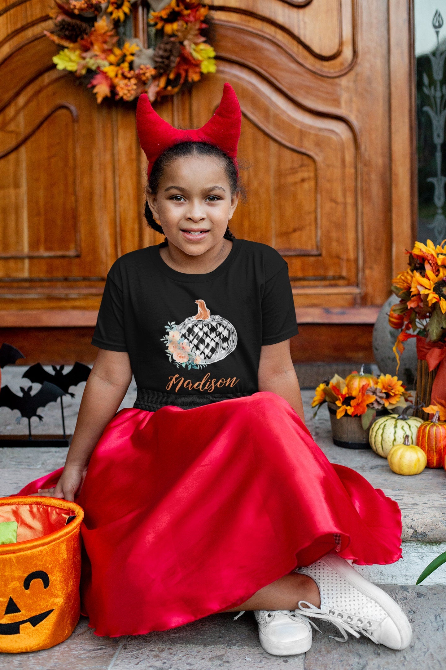 How to order Personalized Pumpkin Fall Kids Shirt – Style 2