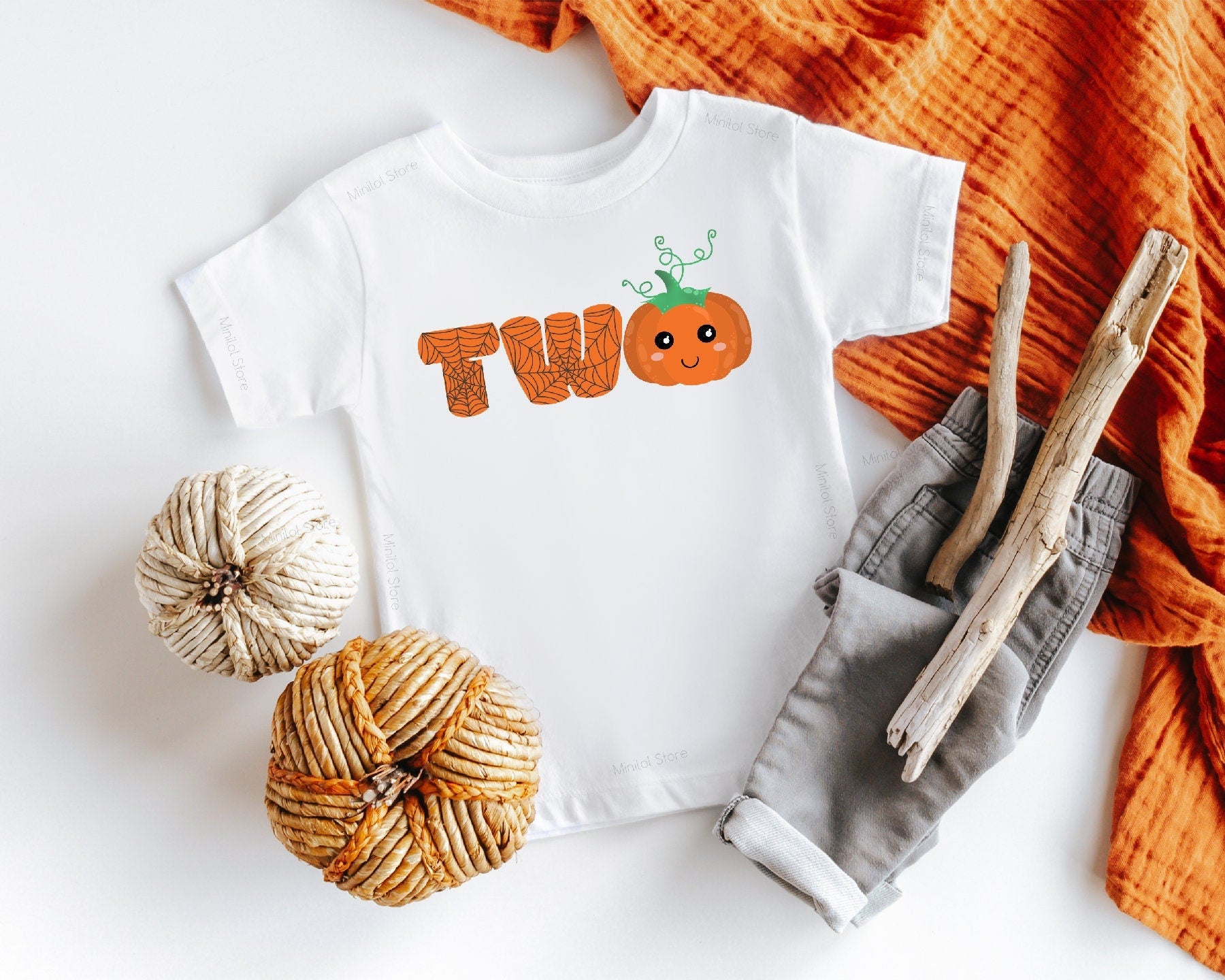 Pumpkin 2nd Birthday Shirt, Halloween Toddler Birthday Gift, Pumpkin Birthday Party, Halloween Birthday Outfit, 2nd Birthday Shirt