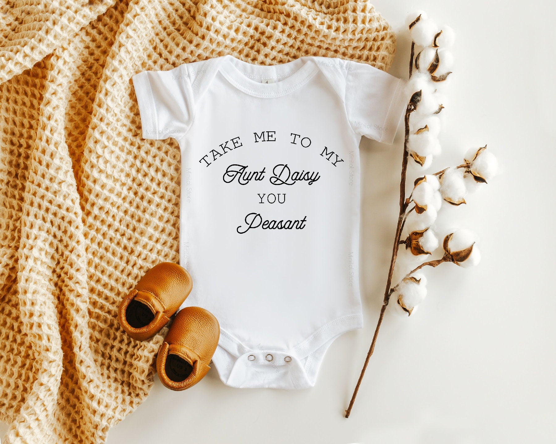 Take Me to My Aunt You Peasant Baby Onesie®, Personalized Onesie® for Baby Birthday Cute Aunt Onesie®