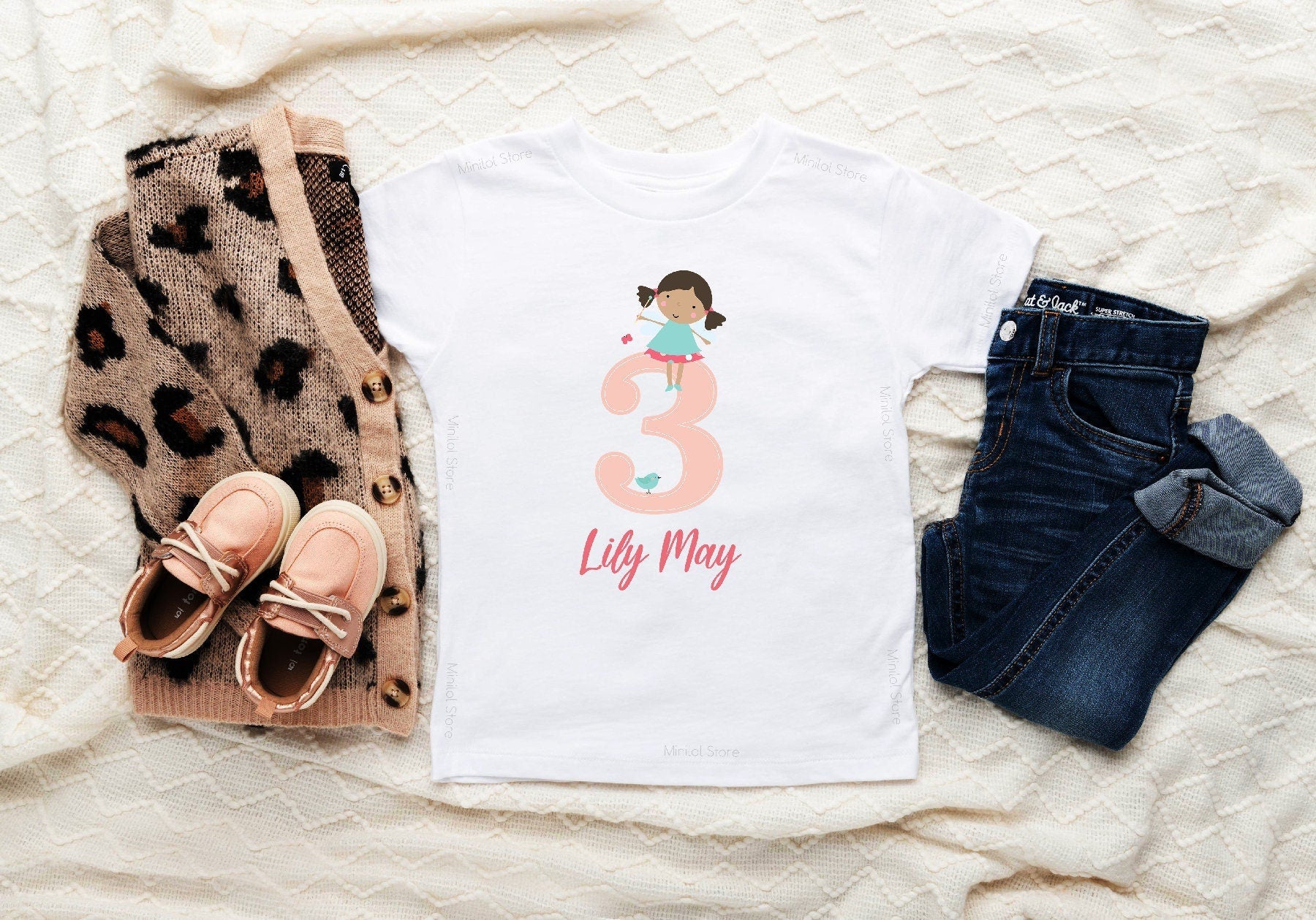 Custom 3rd Birthday Shirt, Personalized 3rd Birthday Shirt, Birthday Shirt for Girls, Kids Girl Name Shirt, Three Years Old Birthday Gift