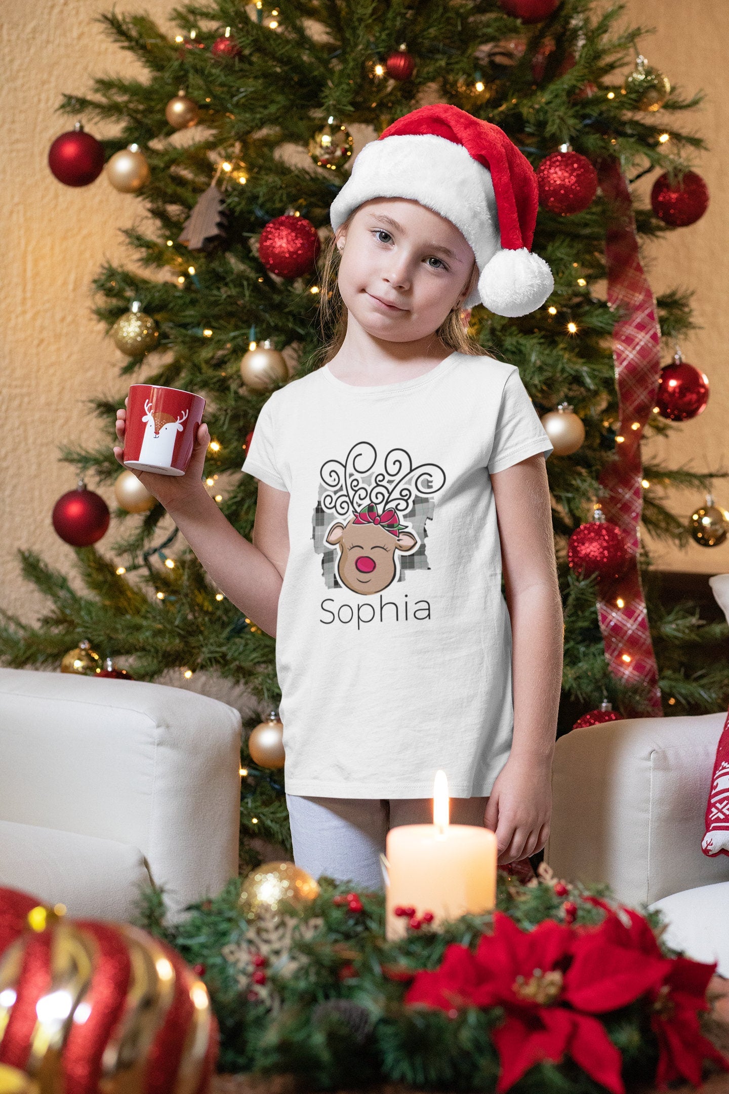 Reindeer Name Shirt, Personalized Name Christmas Onesie®, Baby Christmas Onesie®, Toddler Christmas Raglan, Sibling Christmas Shirt