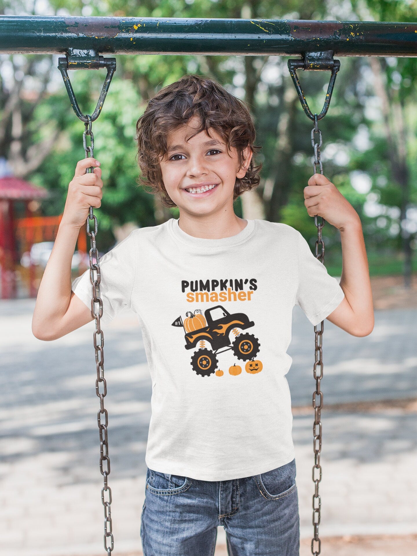 How to order Pumpkin Smasher Monster Truck Halloween Toddler Shirt