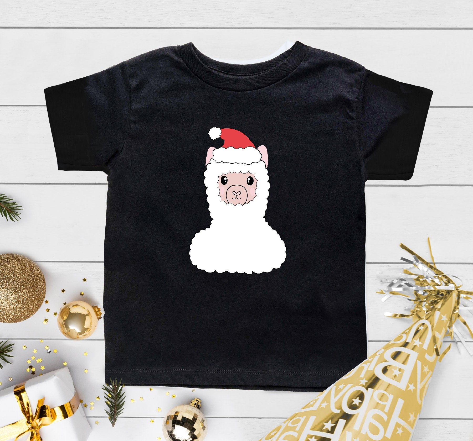 Cute Holiday Kids Shirt, Christmas Kids Shirt, Cute Llama Toddler Shirt , Lama Christmas Toddler Shirt, Funny Christmas Kids Shirt