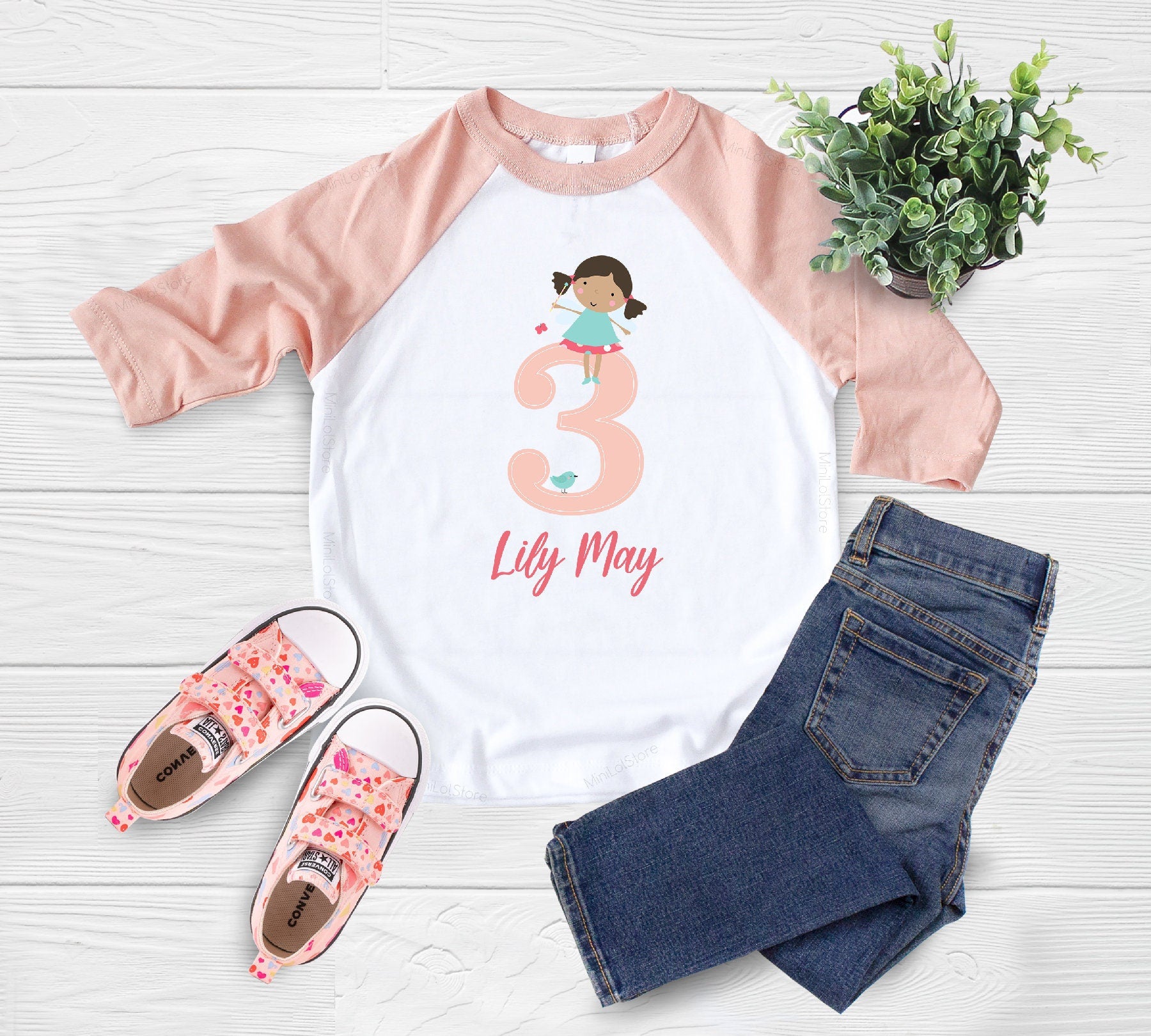 Birthday Shirt, Personalized 3rd Birthday Shirt, Custom 3rd Birthday Shirt, Kids Girl Name Shirt, Three Years Old Birthday Gift