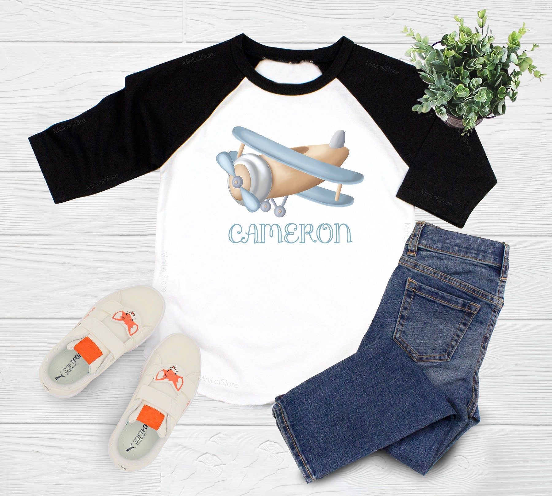 Airplane Bodysuit, Personalized Airplane Name Onesie® Baby Gift, Cute Baby Boy Clothes, Aviation Baby Shower Gift, Travel Onesie®