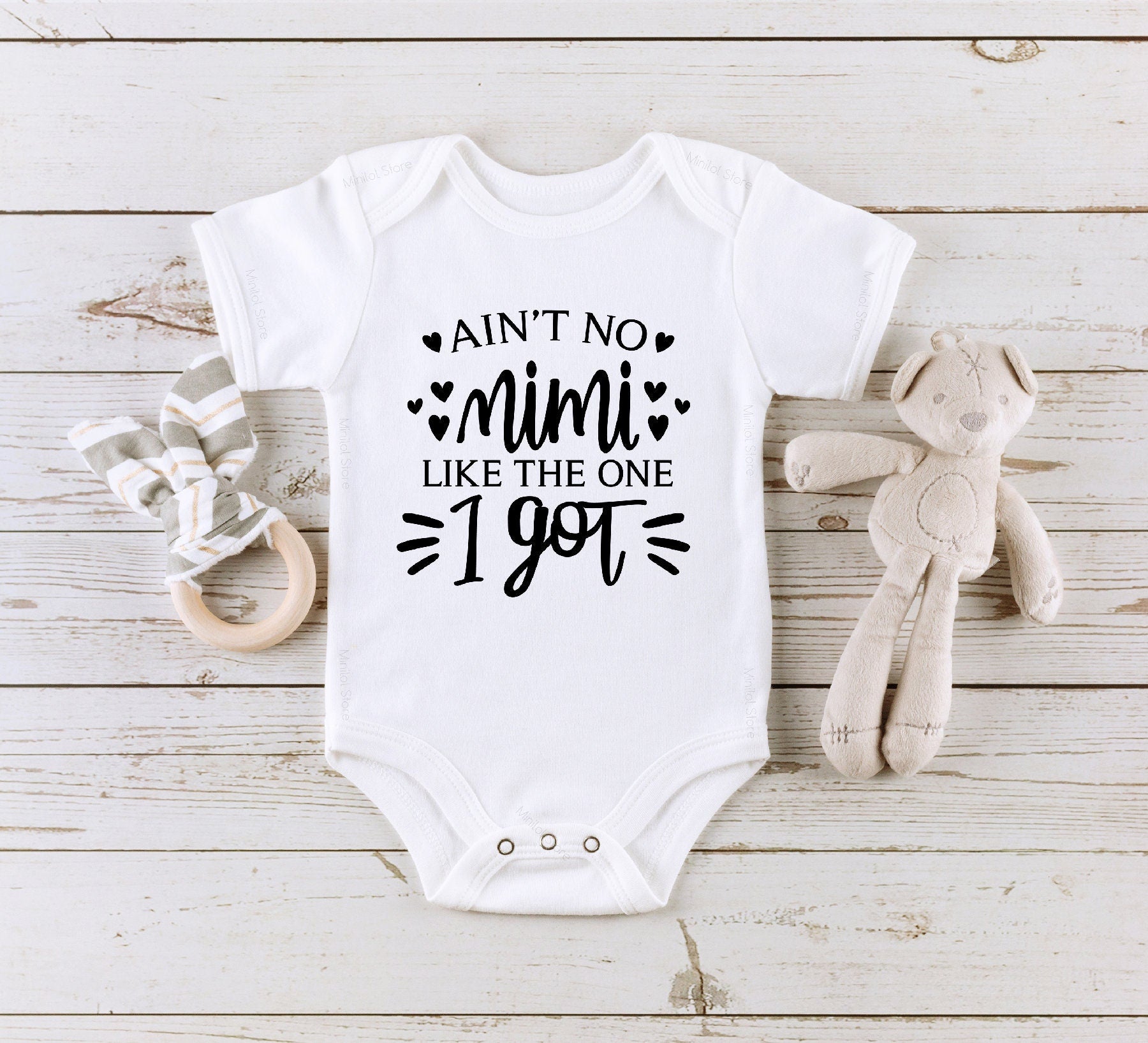 Ain't No Mimi Like the One I Got, Mimi Onesie®, Grandparents Reveal, Grandma Announcement, Cute Newborn Onesie®, Gift for Grandchild