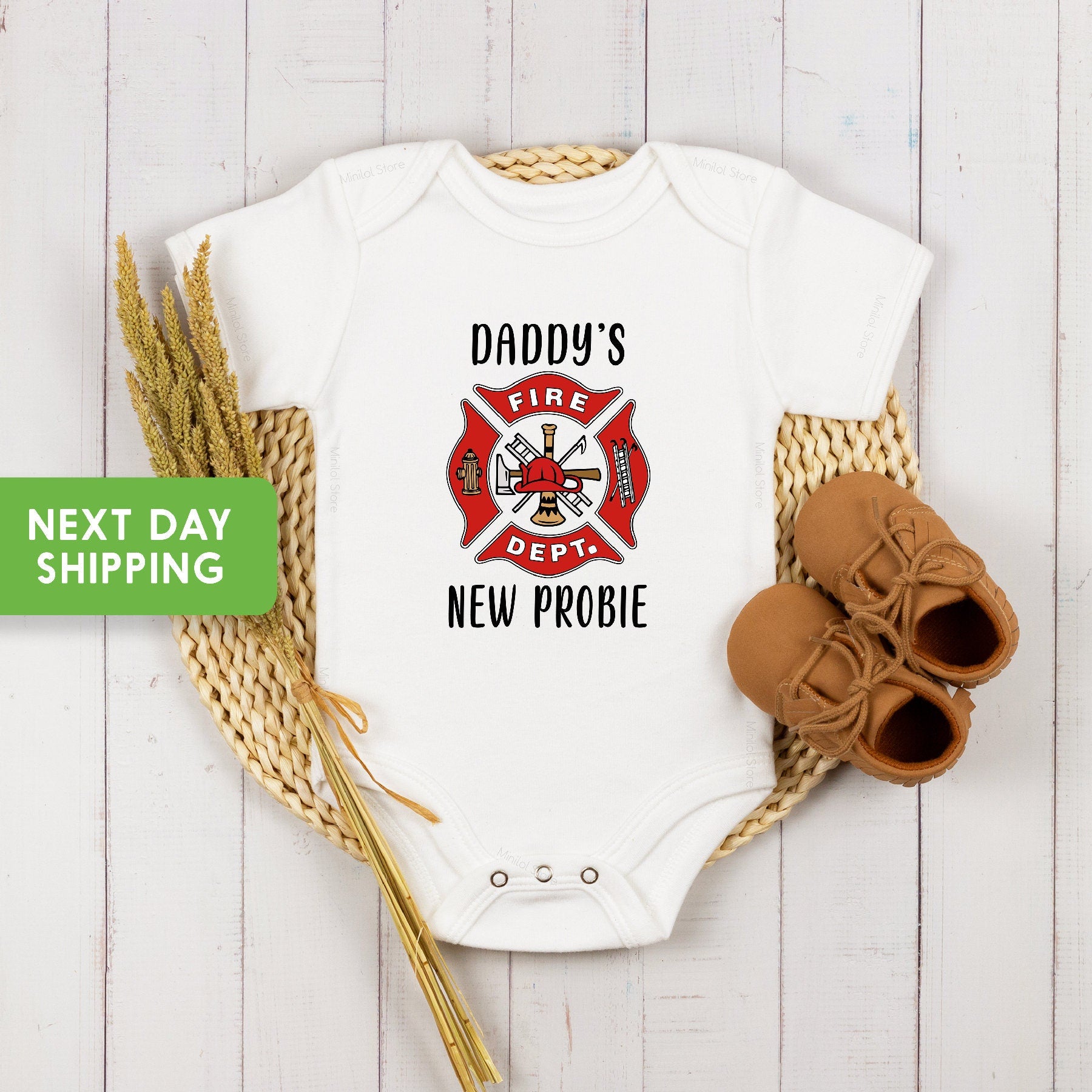 Firefighter Onesie®, Fire Fighter Baby, Firefighter Baby Gift, Fire Department Onesie®, Firefighter Bodysuit