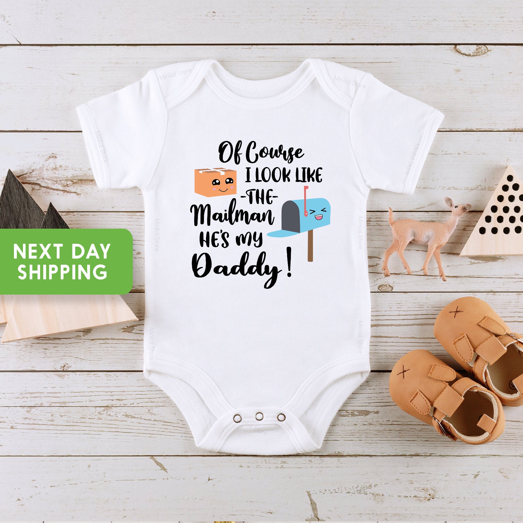 Of Course I Look Like The Mailman Onesie®, Funny Mailman Onesie®, Funny Daddy Onesie®, Cute Father's Day Onesie®, Funny Toddler Shirt