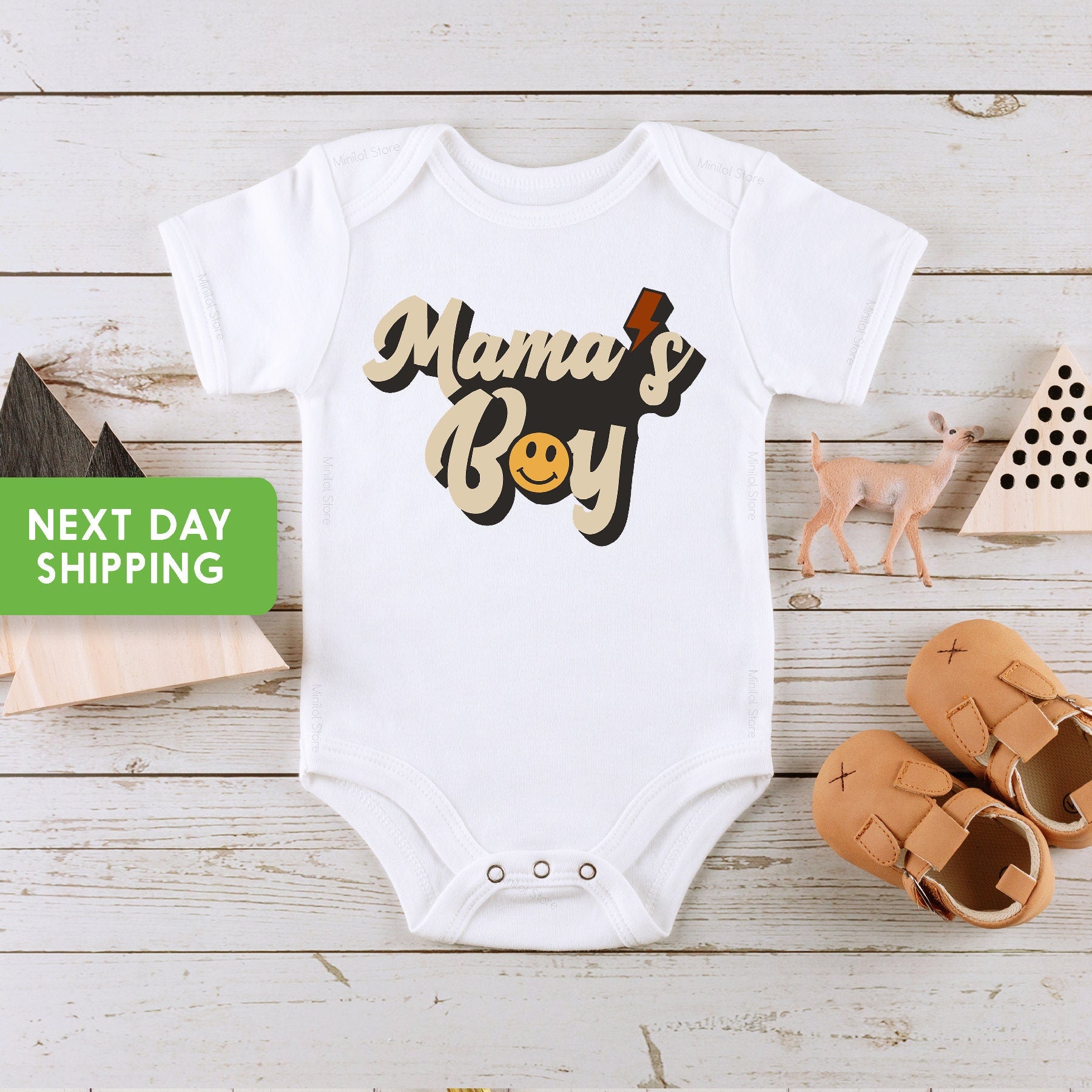 Mamas Boy Onesie®, Baby Boy Onesie®, Gift for Baby Boy, Cute Baby Onesie®, Minimalist Onesie®, Retro Onesie®, Cute Baby Boy Onesie®