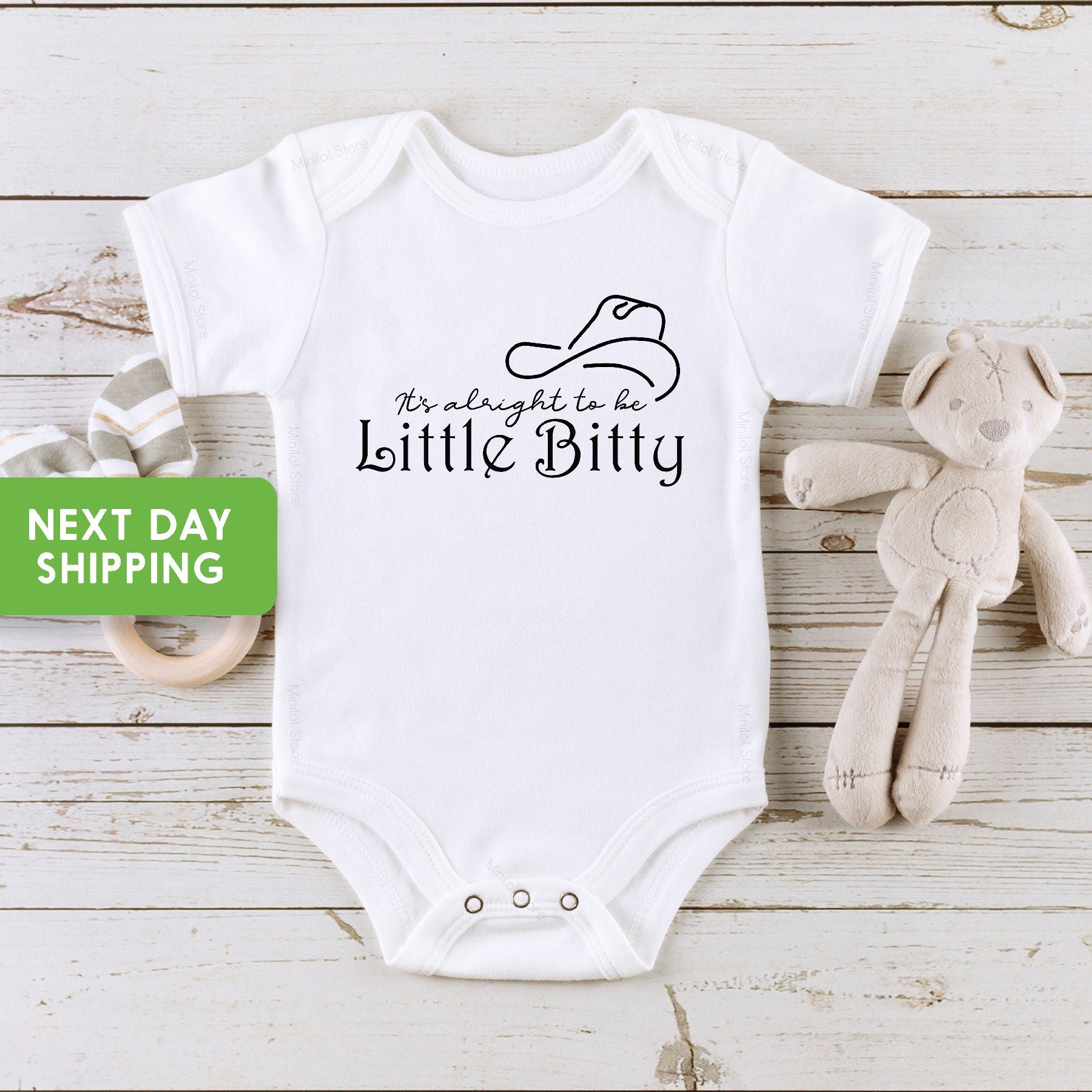 It's Alright to be Little Bitty Onesie®, Funny Baby Onesie®, Cute baby Onesie®, Baby Shower Gift, New Baby Onesie®, Funny Gift For Baby