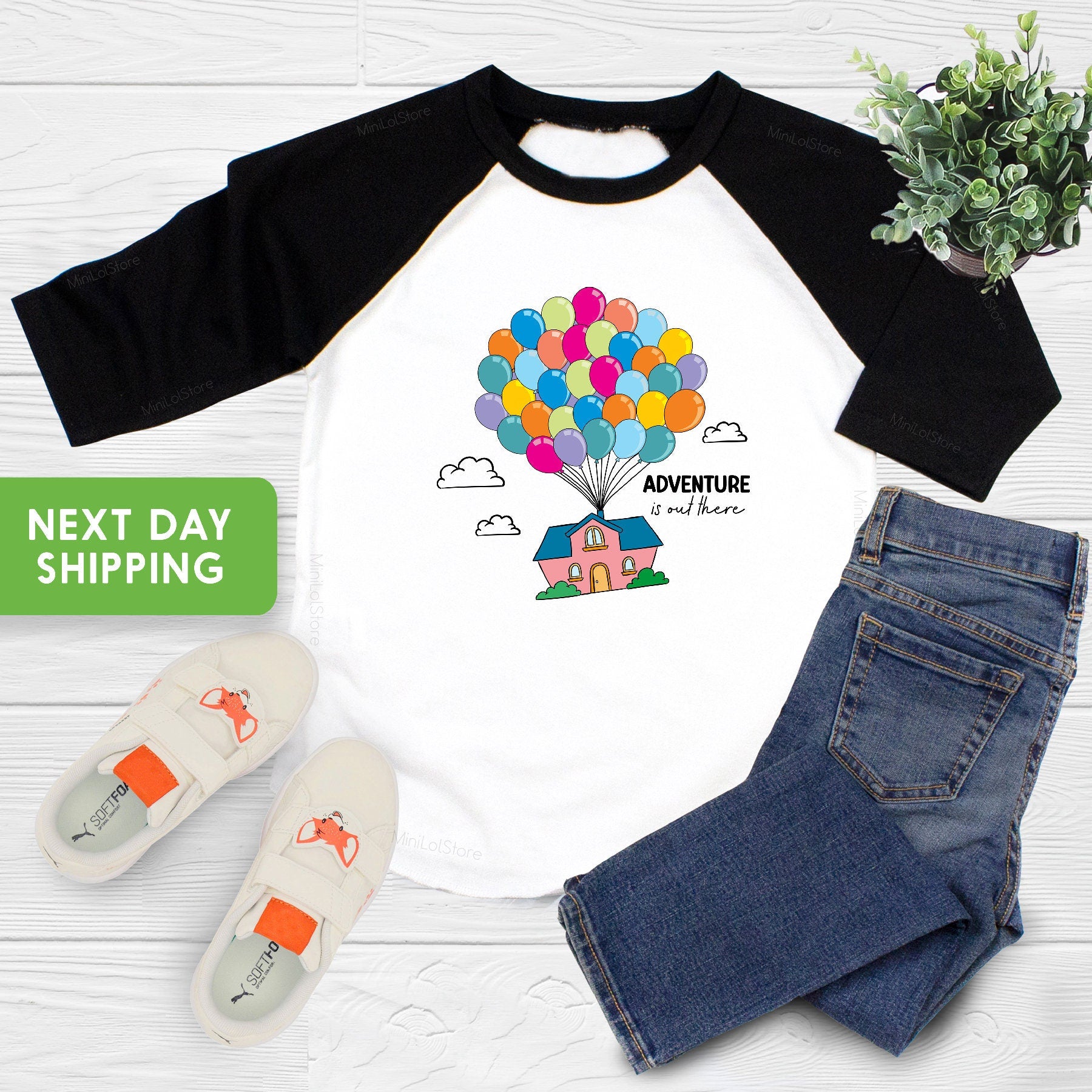 Adventure Is Out There Baby Onesie®, Balloon House Toddler Shirt, Baby Shower Gift, Explorer Newborn Outfit, Pregnancy Announcement