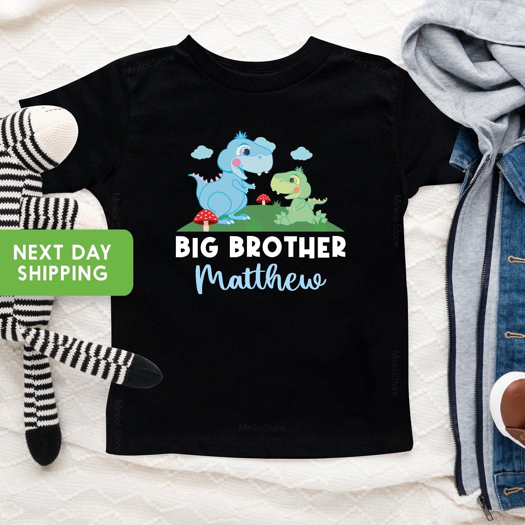 Personalized Big Brother Shirt, Announcement Shirt, Pregnancy Reveal, Brother Announcement, Baby Grow, New Brother Gift, Siblings Kids Tee