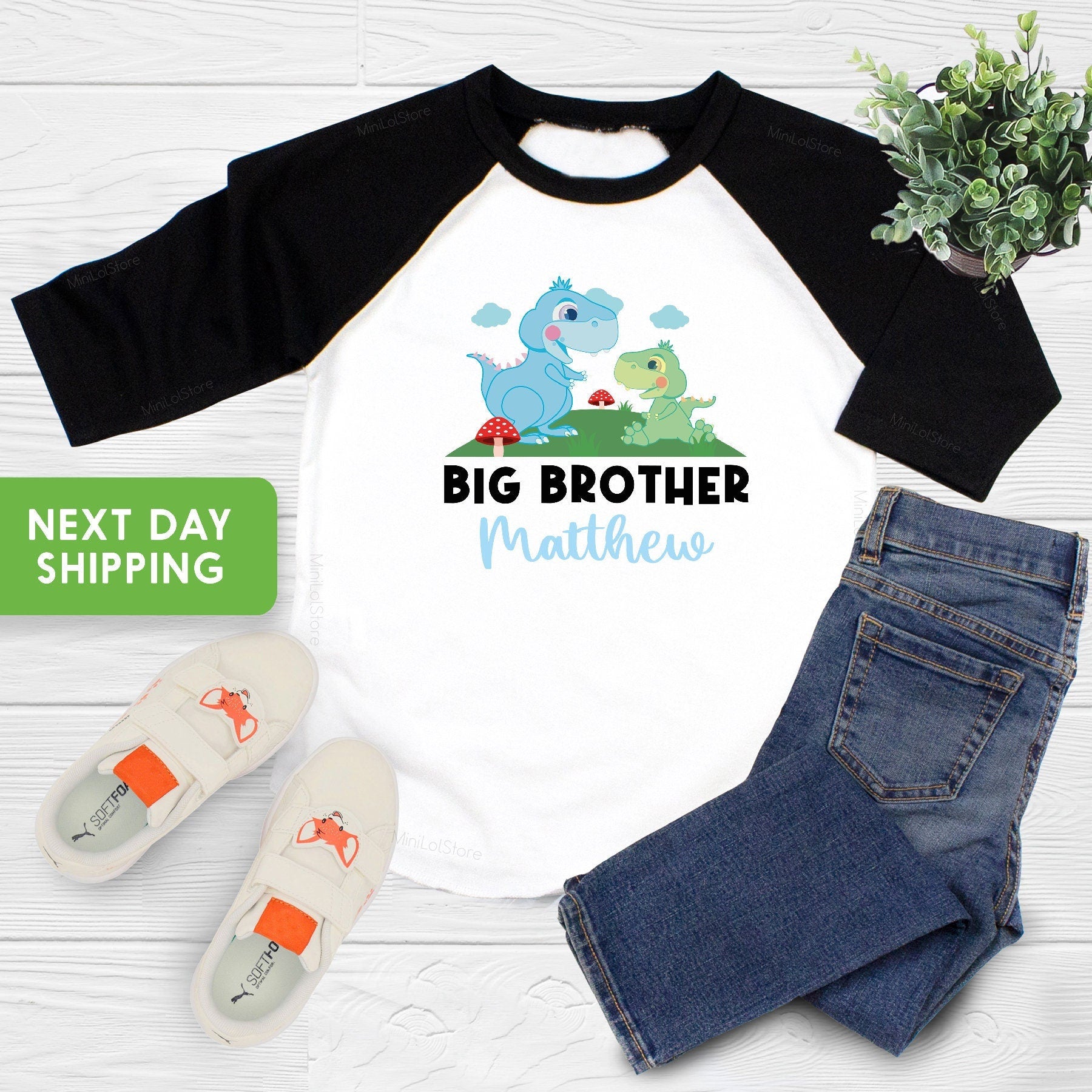 Personalized Big Brother Shirt, Announcement Shirt, Pregnancy Reveal, Brother Announcement, Baby Grow, New Brother Gift, Siblings Kids Tee