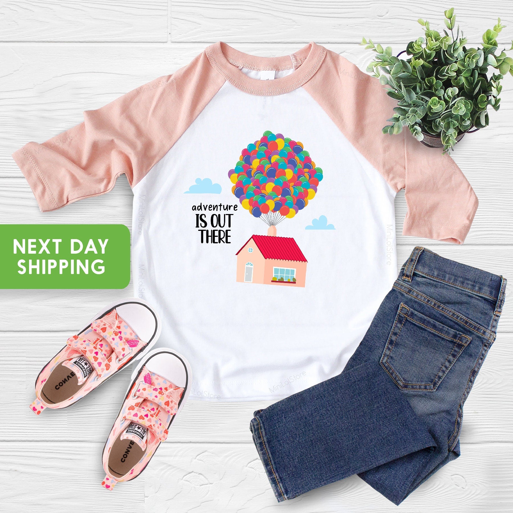 Adventure Is Out There Baby Onesie®, Pregnancy Announcement, Balloon House Toddler Shirt, Baby Shower Gift, Explorer Newborn Outfit