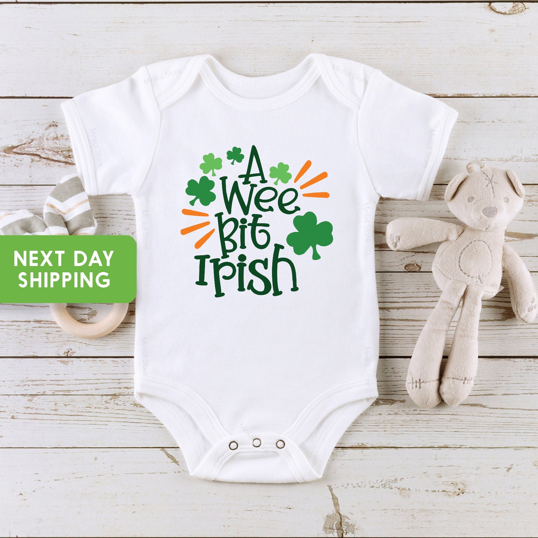 A Wee Bit Irish Baby Onesie®, St Patricks Day Outfit, Infant Bodysuit, Irısh Baby Gift, Patricks Day Baby Bodysuit, Patricks Day Gift