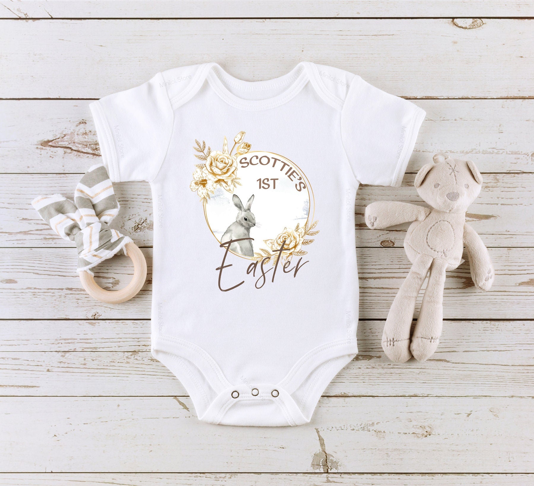 Personalized Easter Baby Outfit, First Easter, Baby's First Easter, Baby Bodysuit, Easter Gift, First Easter Baby Bodysuit, Gender Neutral