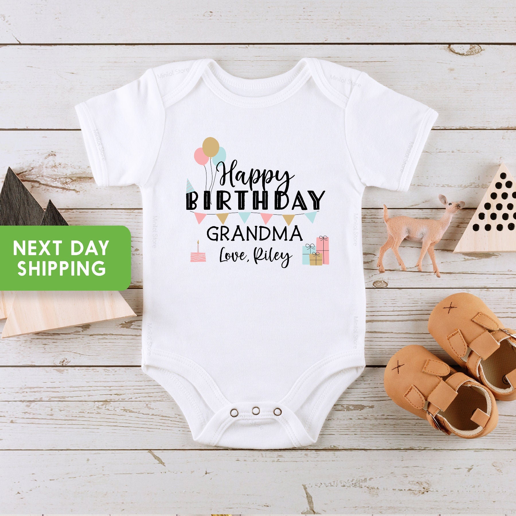 Personalized Happy Birthday Onesie®, Birthday Onesie®, Family Custom Name Birthday Onesie®, Baby Name Onesie®, Birthday Gift