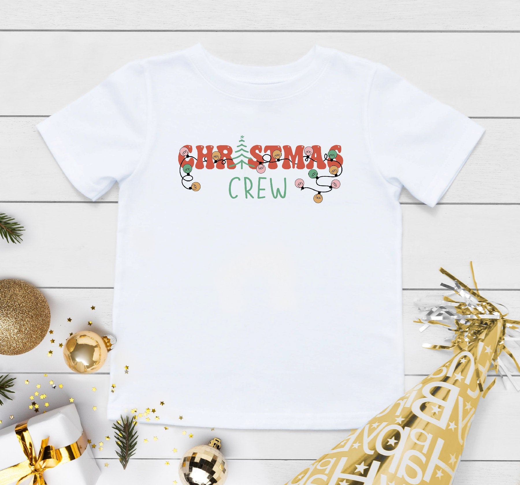 Christmas Crew Onesie®, Christmas Baby Onesie®, Christmas Crew Christmas Lights Kids Shirt, Christmas Mistletoe Onesie®, Christmas Gift