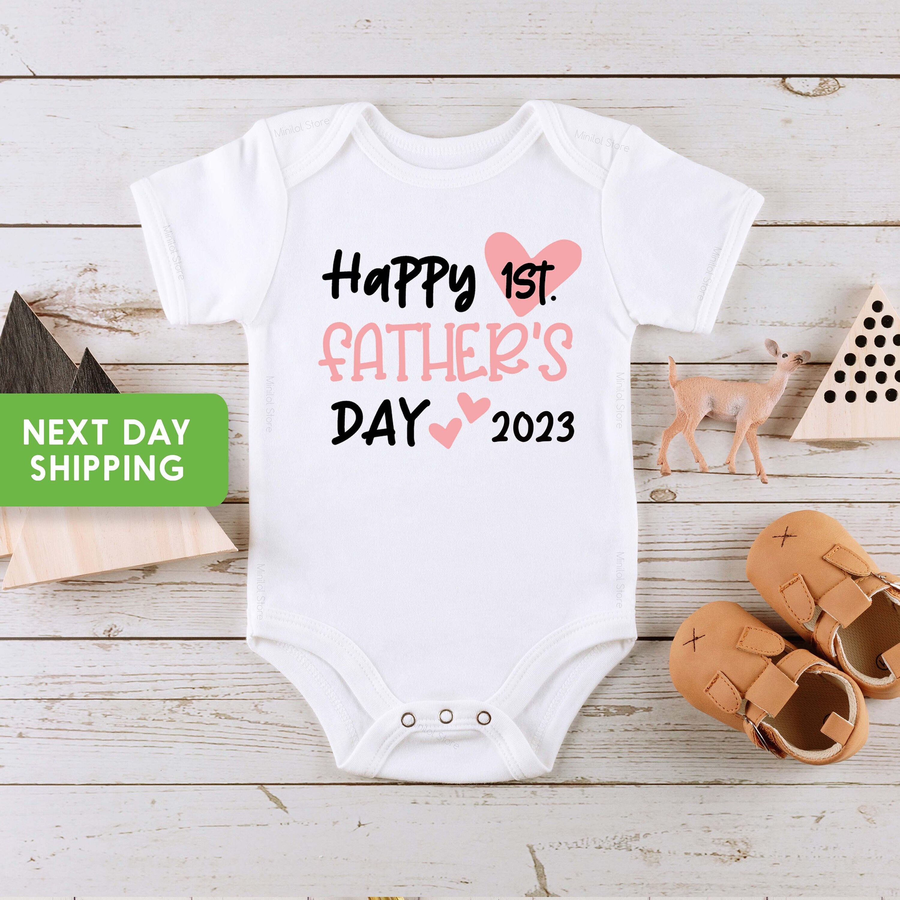 Our First Father’s Day Girl Onesie®, Cute Father’s Day Bodysuit , Father's Day Gift, I Love Daddy Onesie®