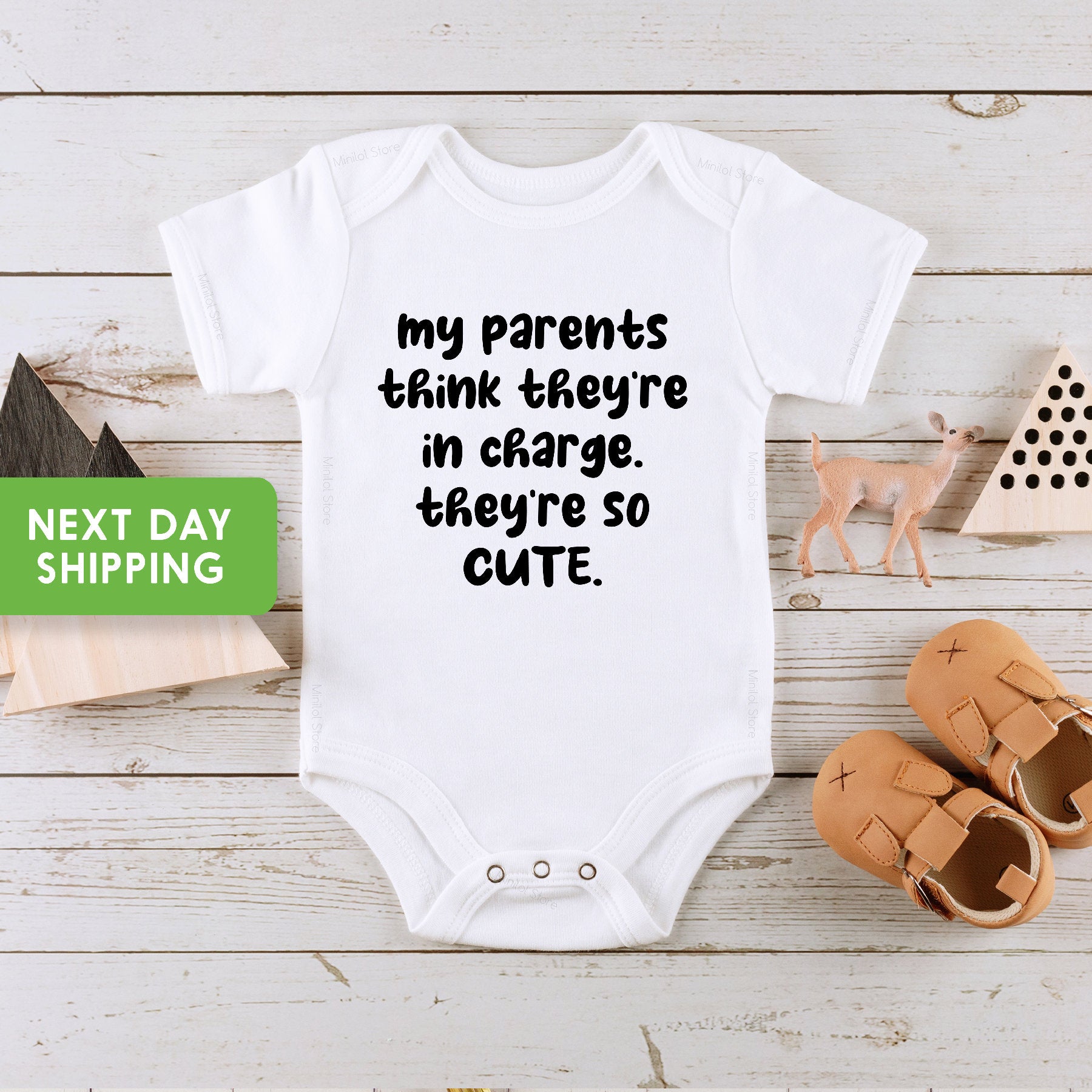 My Parents Think They're In Charge They're So Cute Onesie®, Baby Gifts Onesie®, Baby Shower Gift, Gifts for New Parents, Baby Announcement